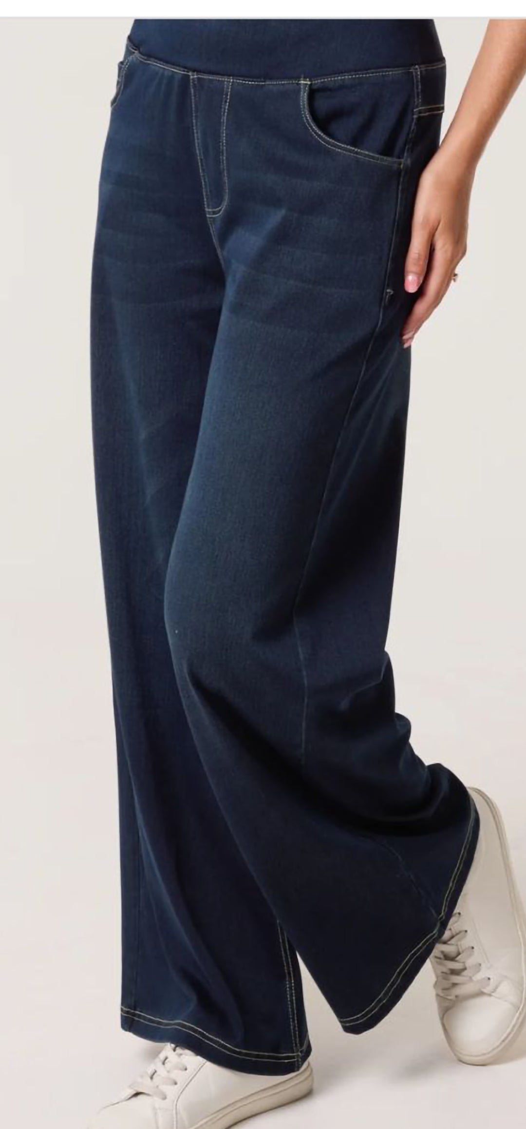 Wide leg flare denim jeans