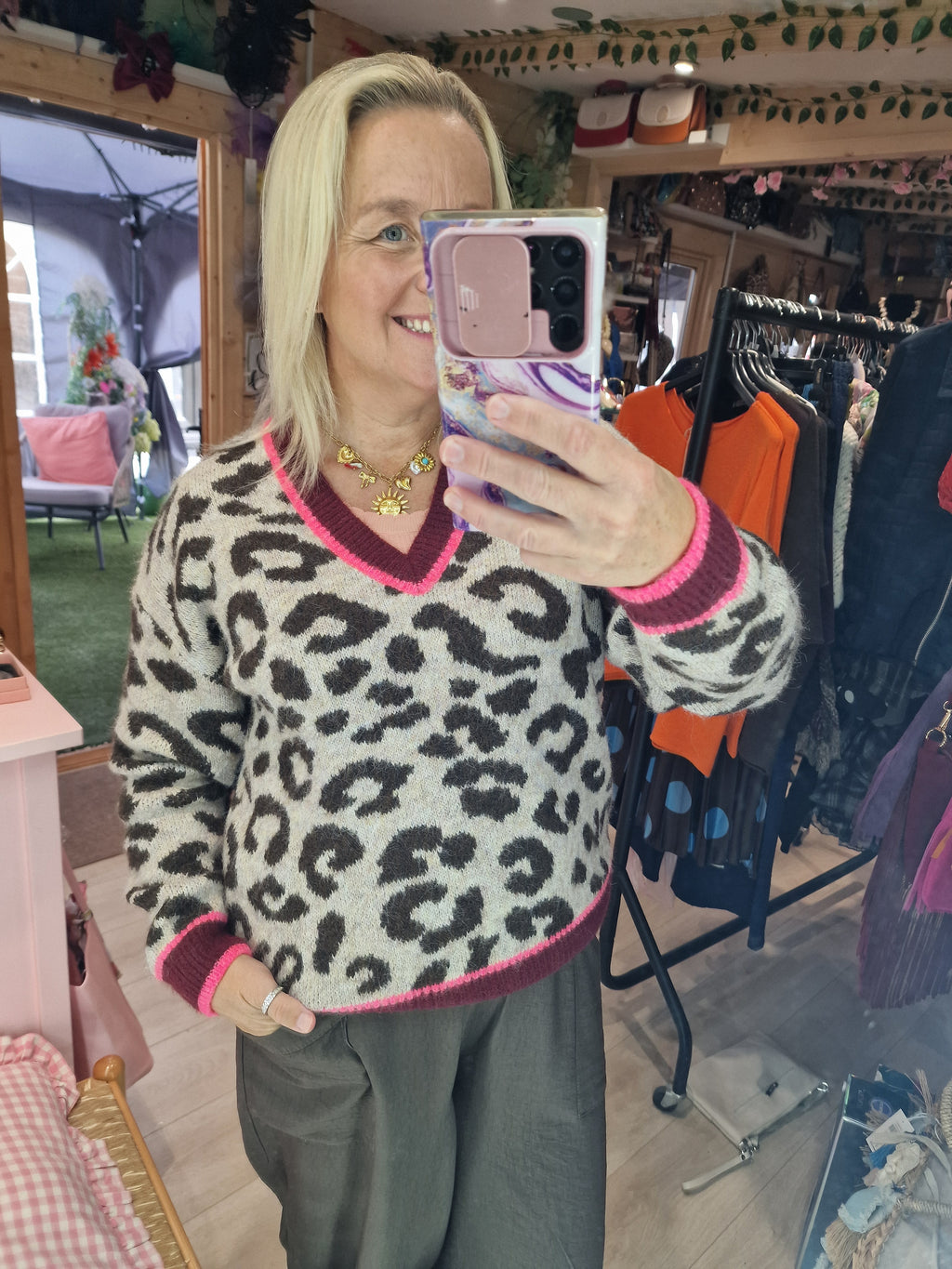 Animal soft knit jumper