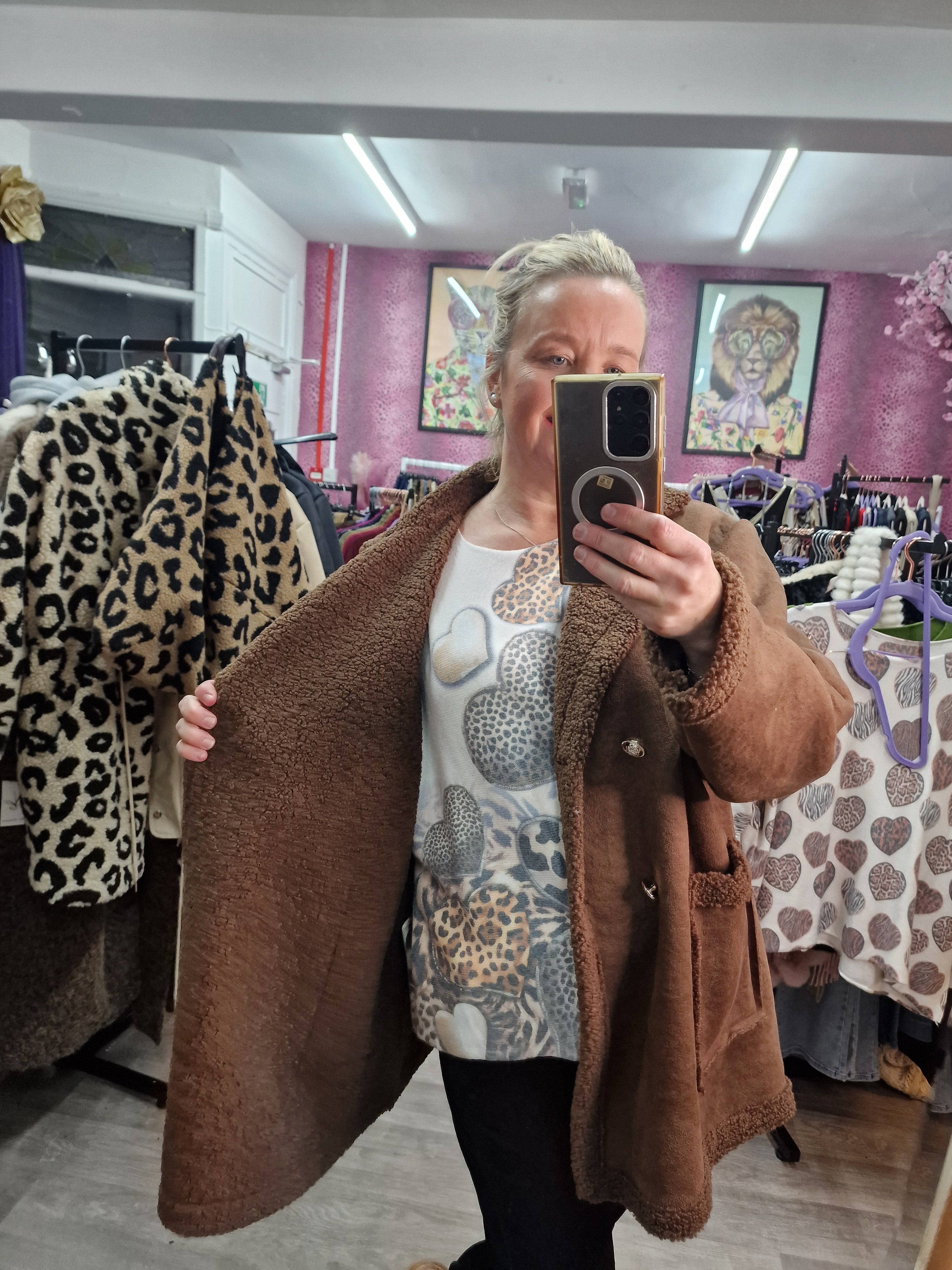 Lila fleece lined jacket