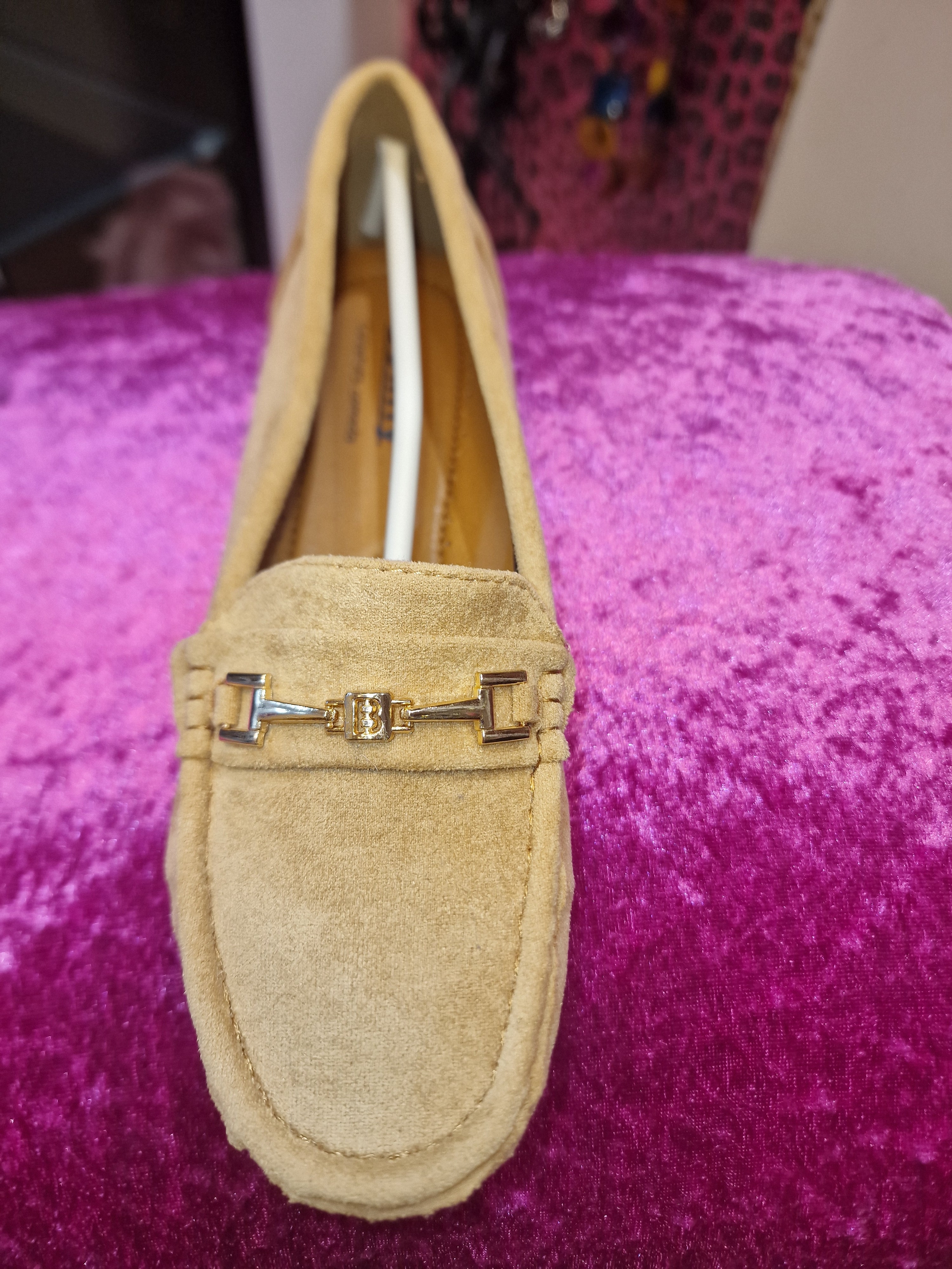 Camel loafers