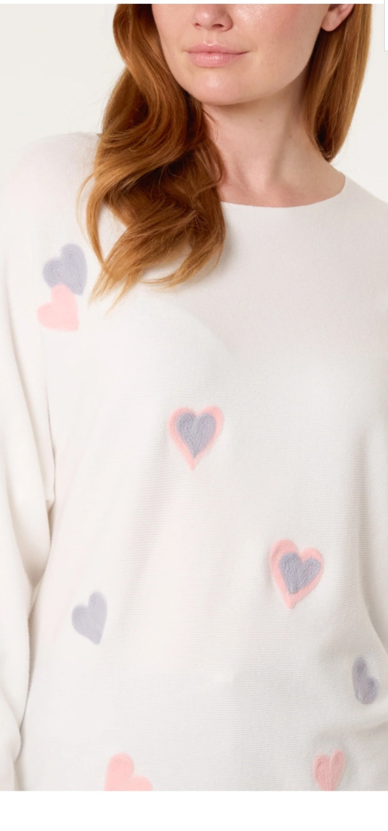 Ribbed heart jumper