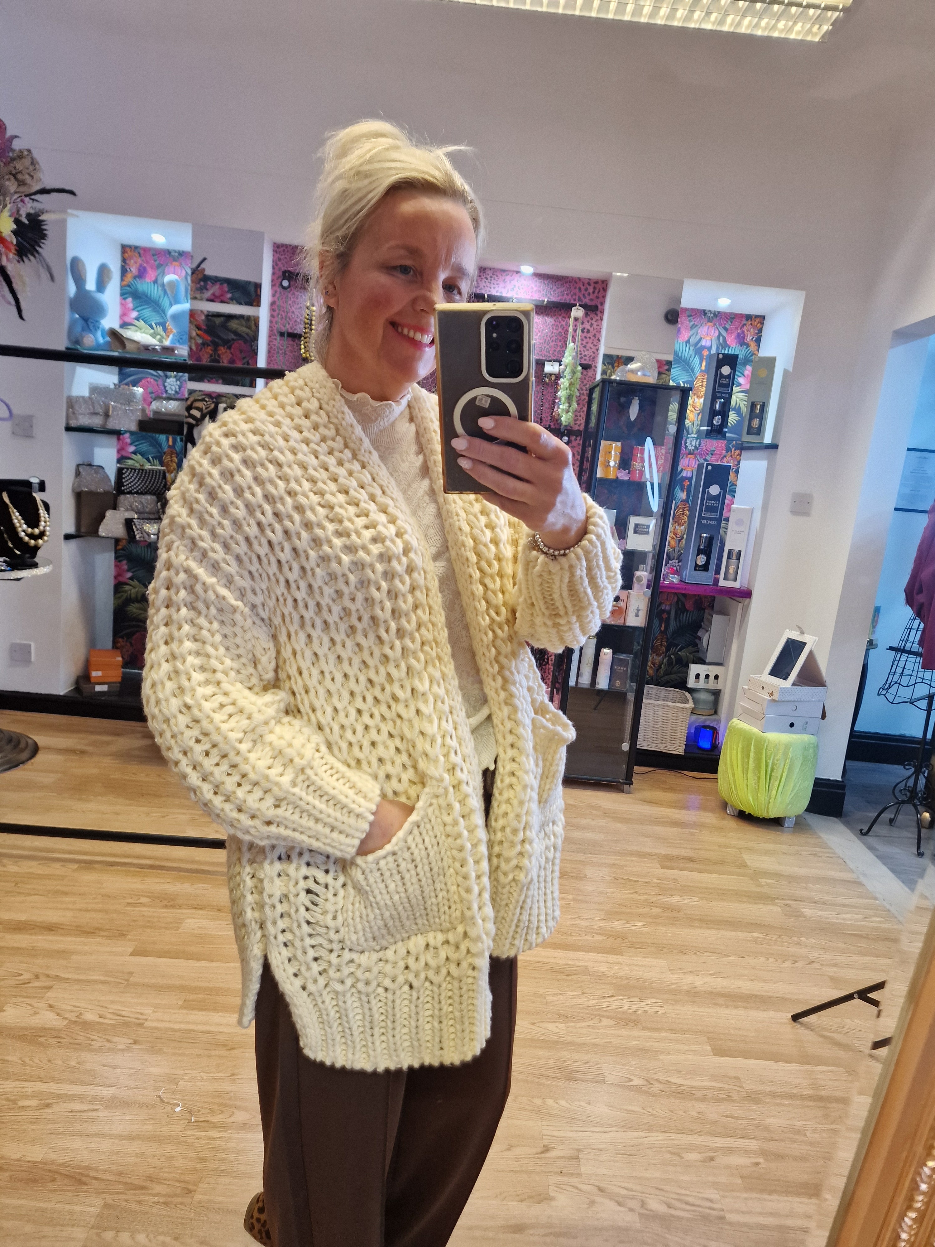 Nee chunky knit cardigan