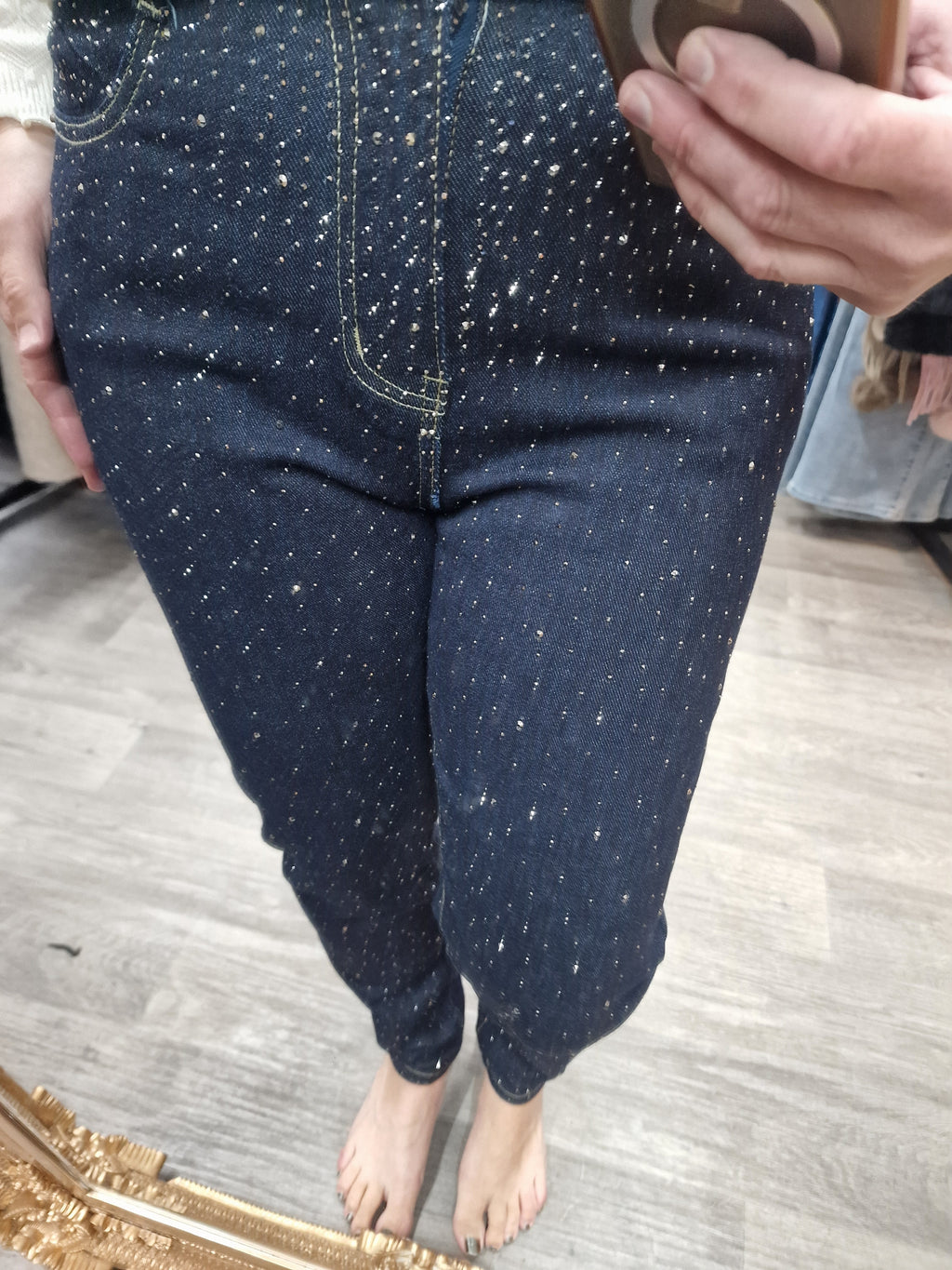 Sparkle dark denim jeans