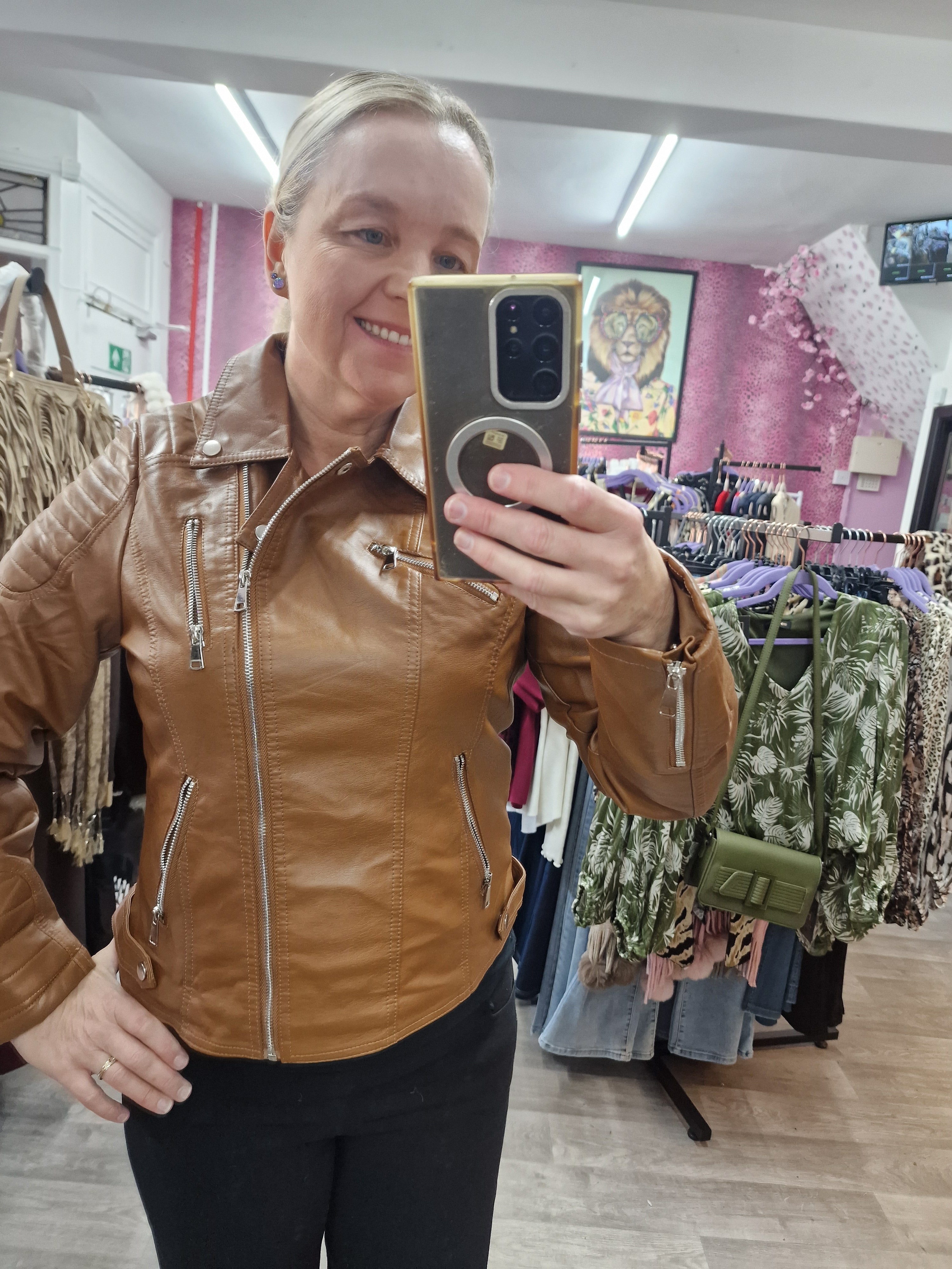 Faith pu biker jacket