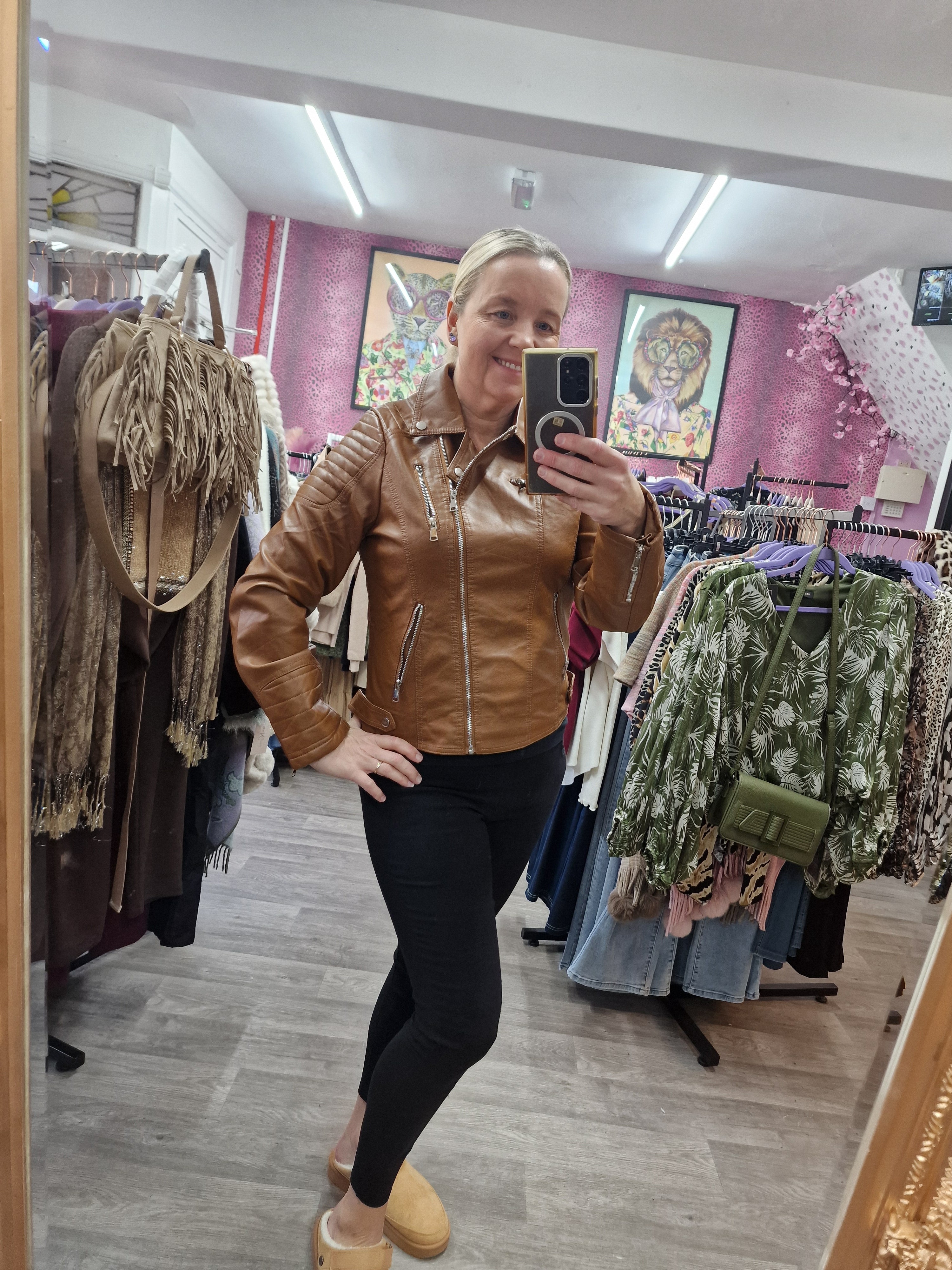 Faith pu biker jacket