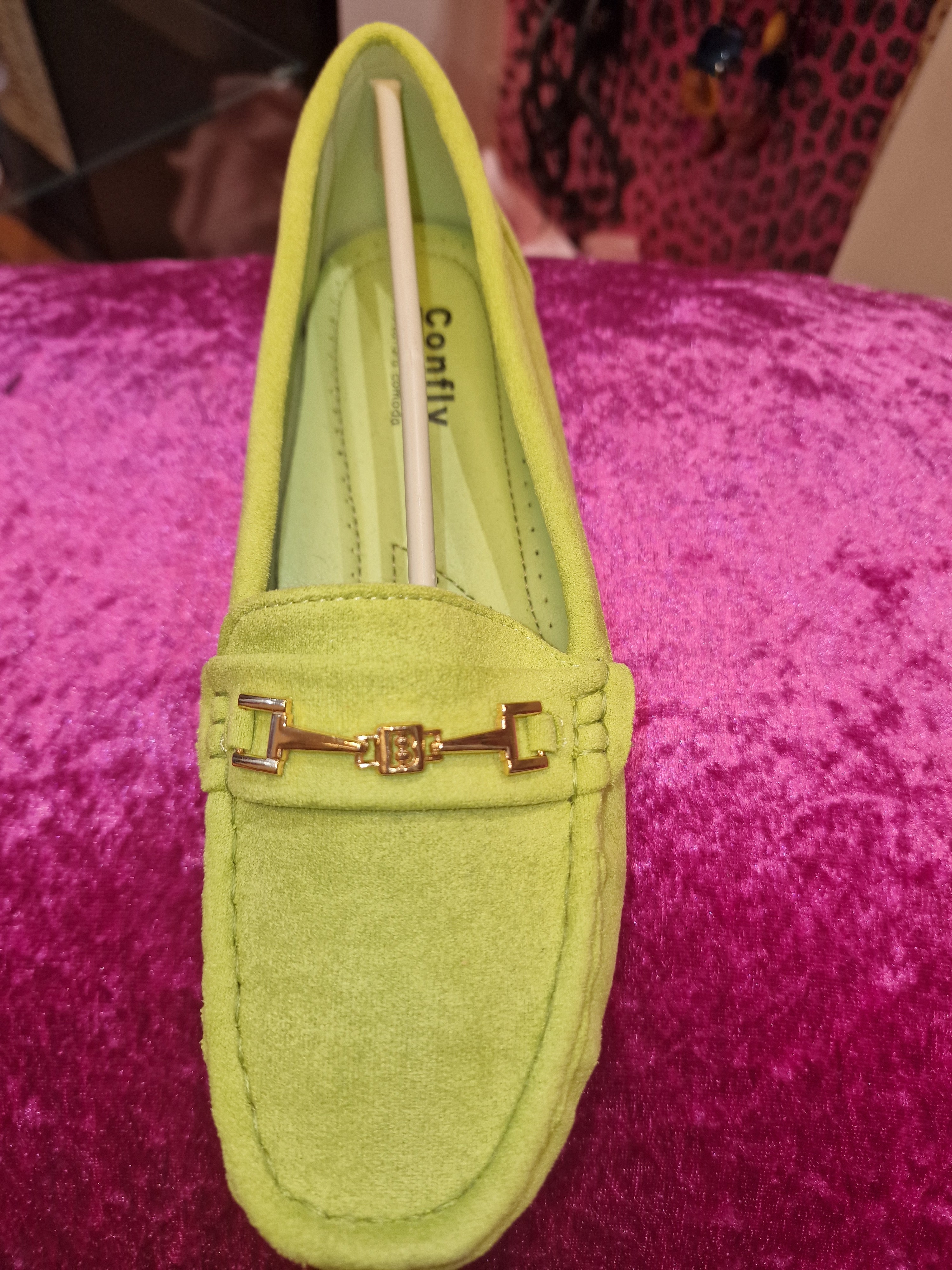 Lime comfy loafer