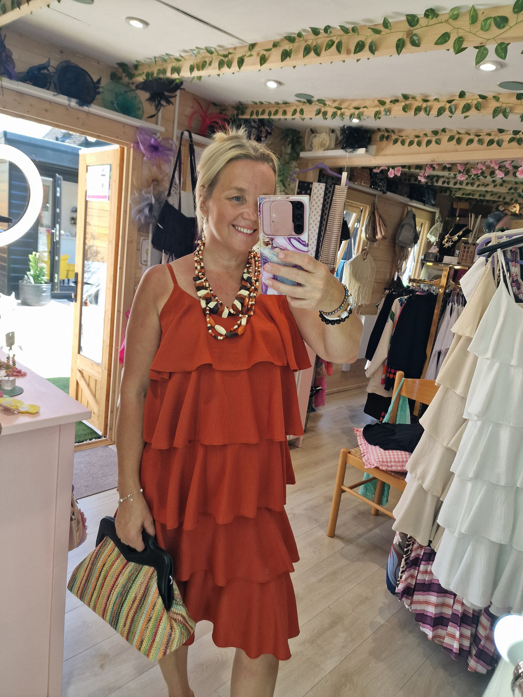 Faye frill layer dress