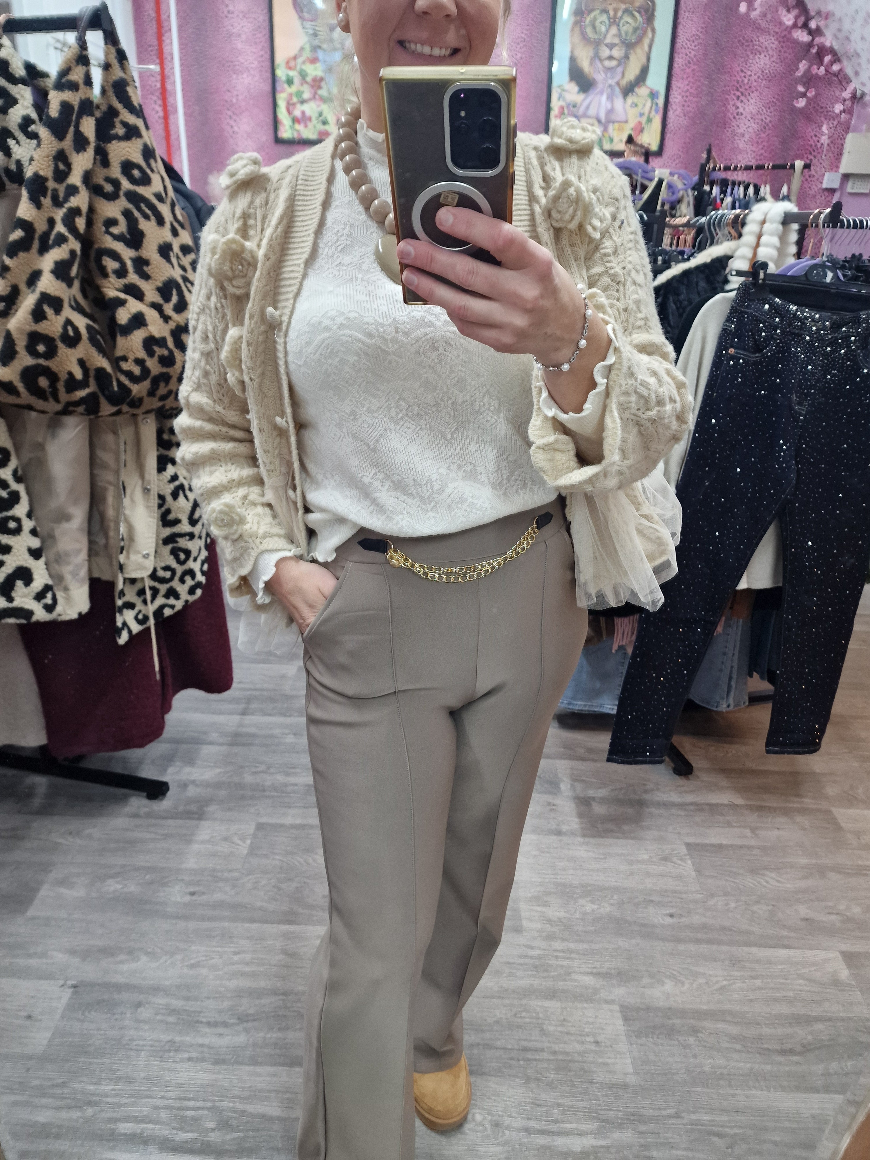 Gem stretch pants