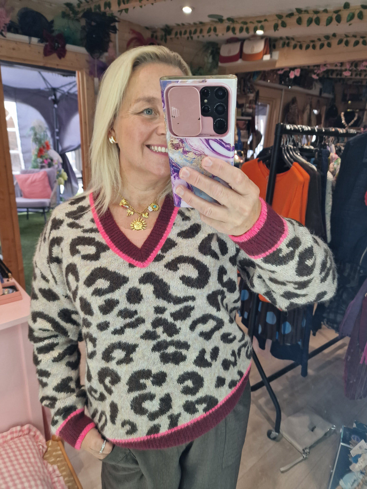Animal soft knit jumper