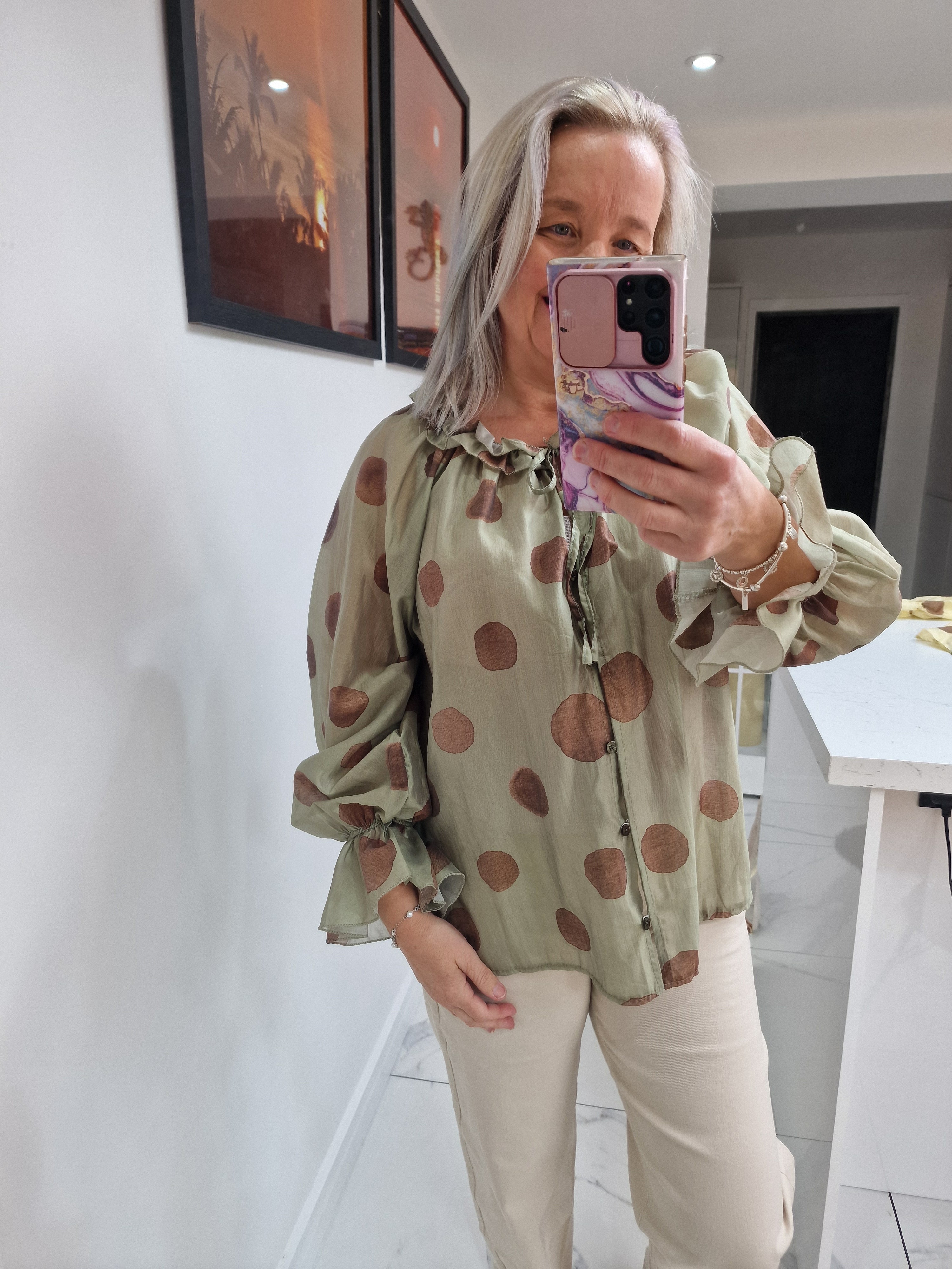 Penny spot blouse.