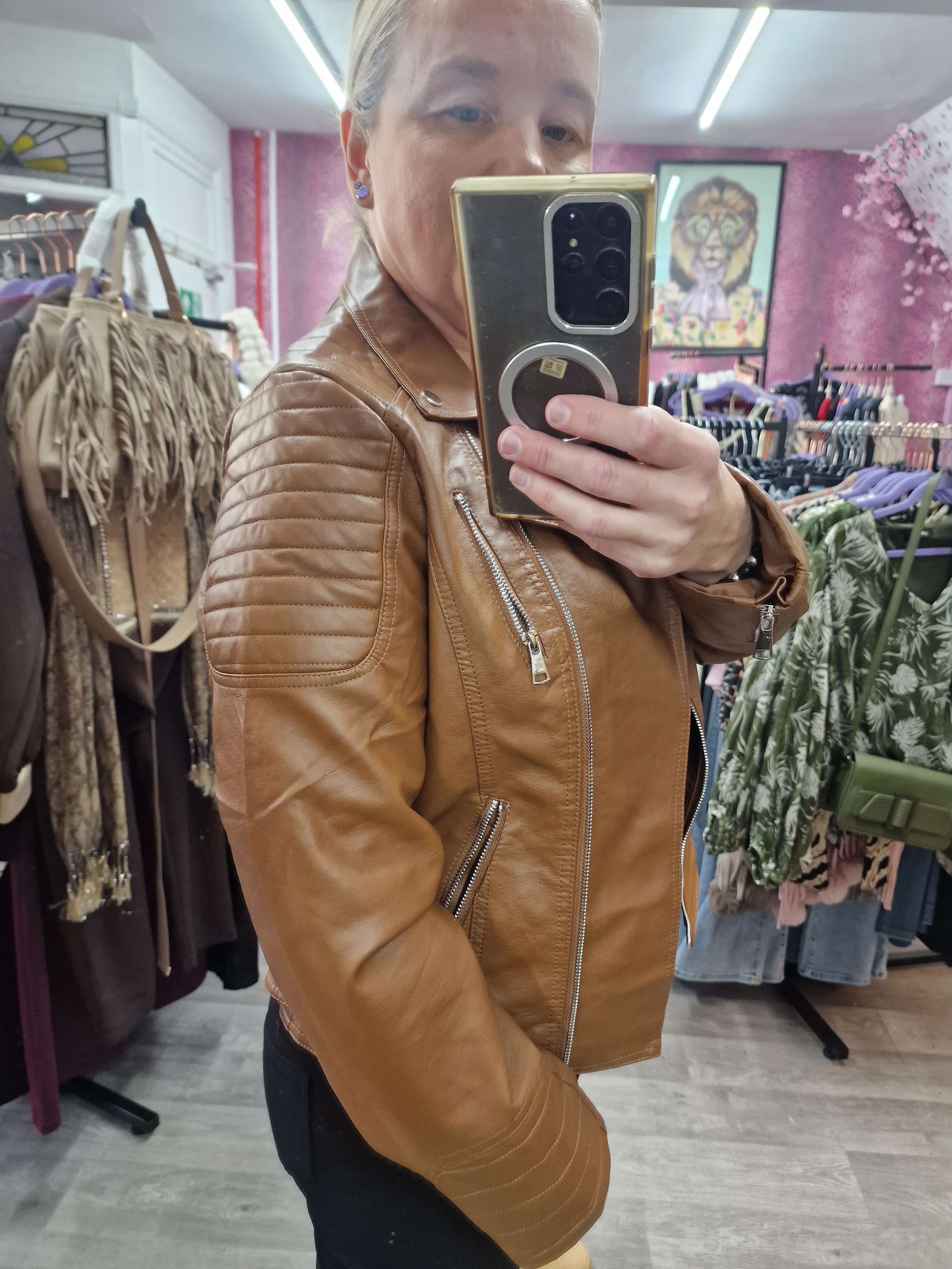 Faith pu biker jacket
