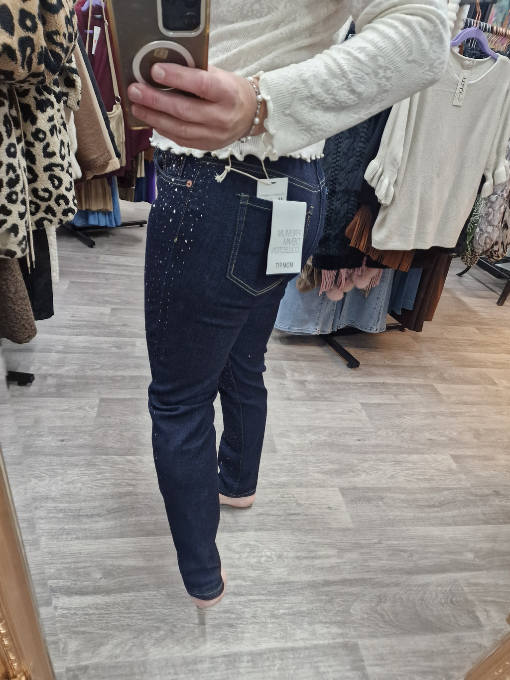 Sparkle dark denim jeans