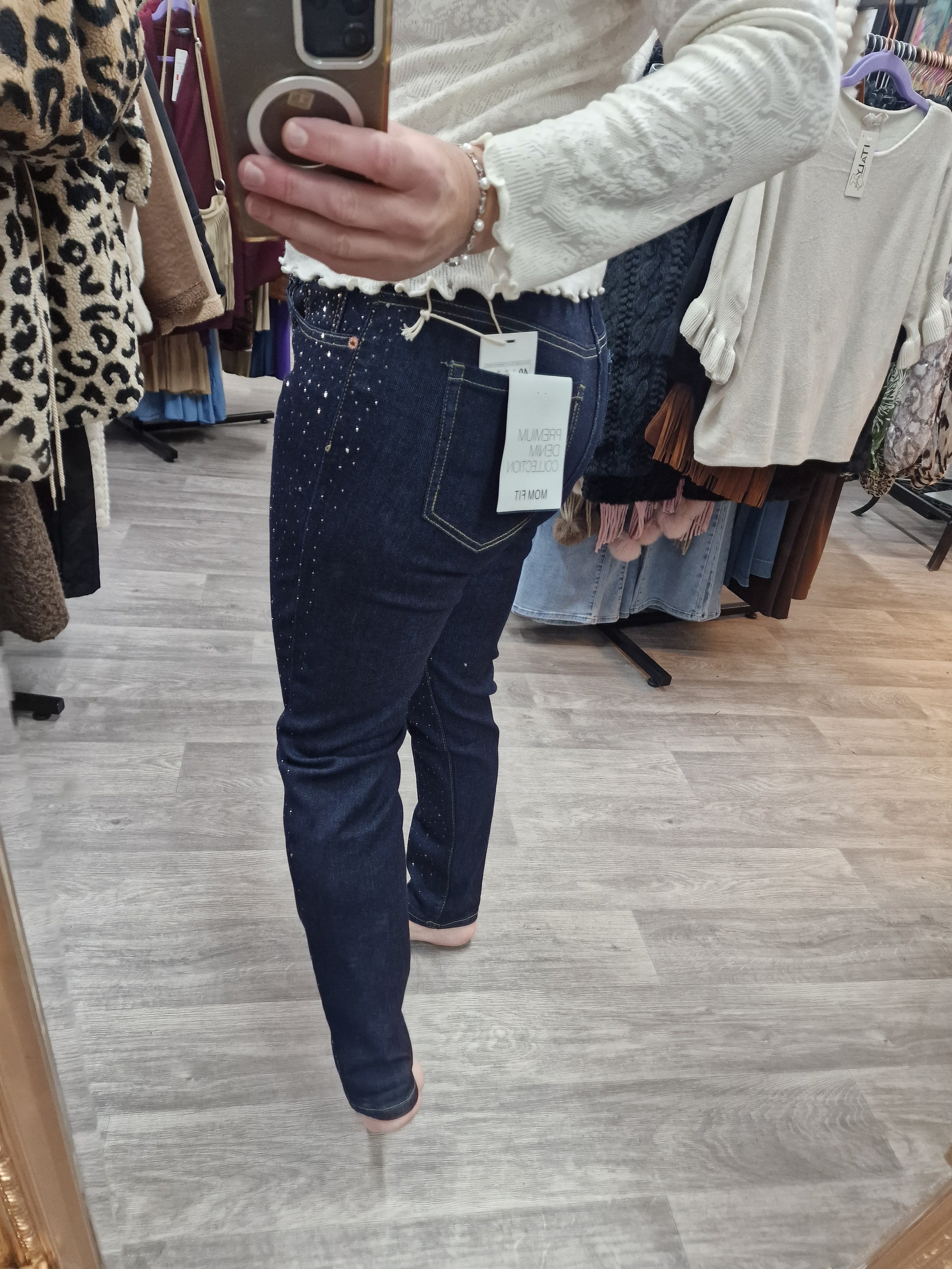 Sparkle dark denim jeans