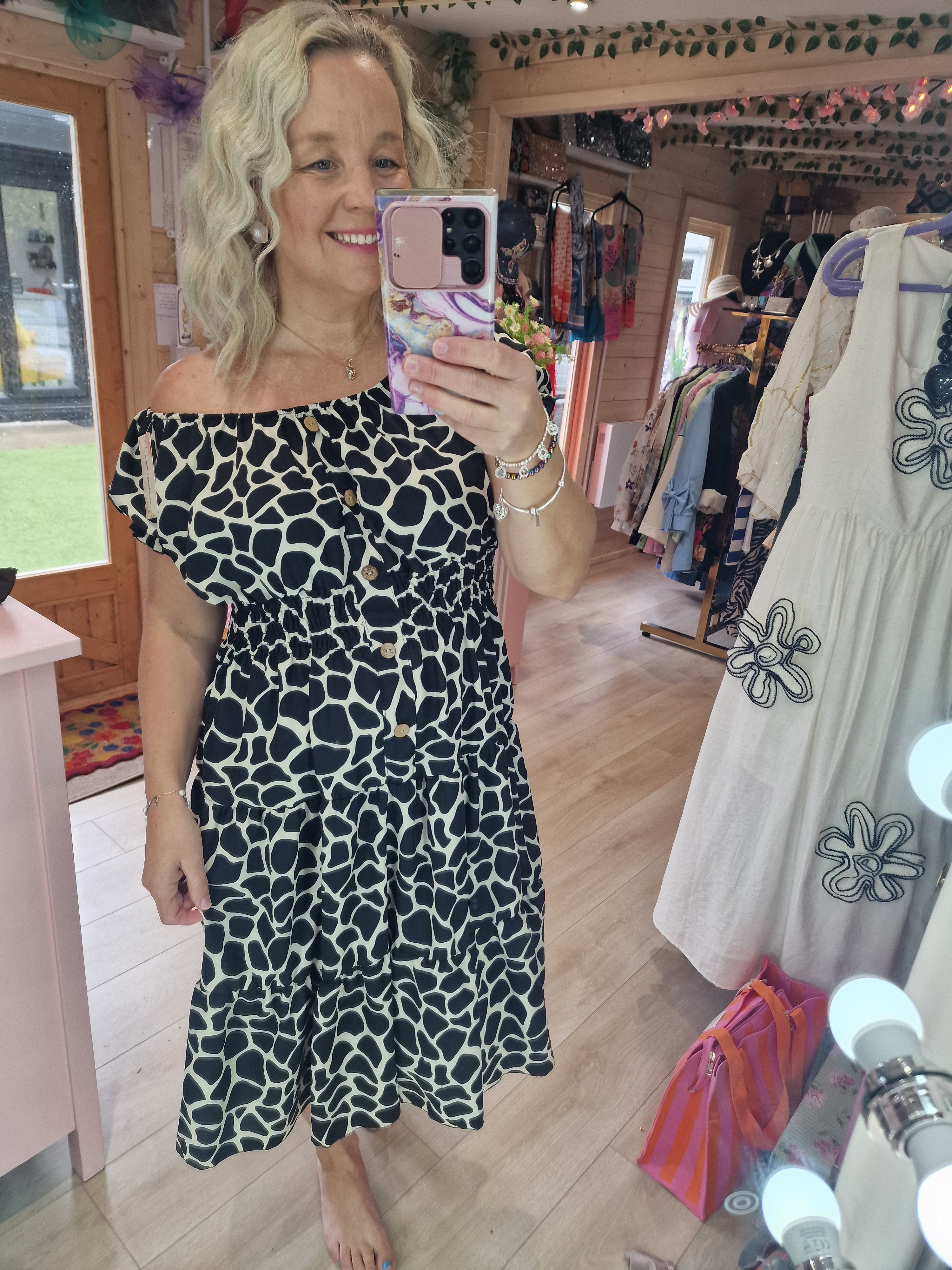 Animal midi dress