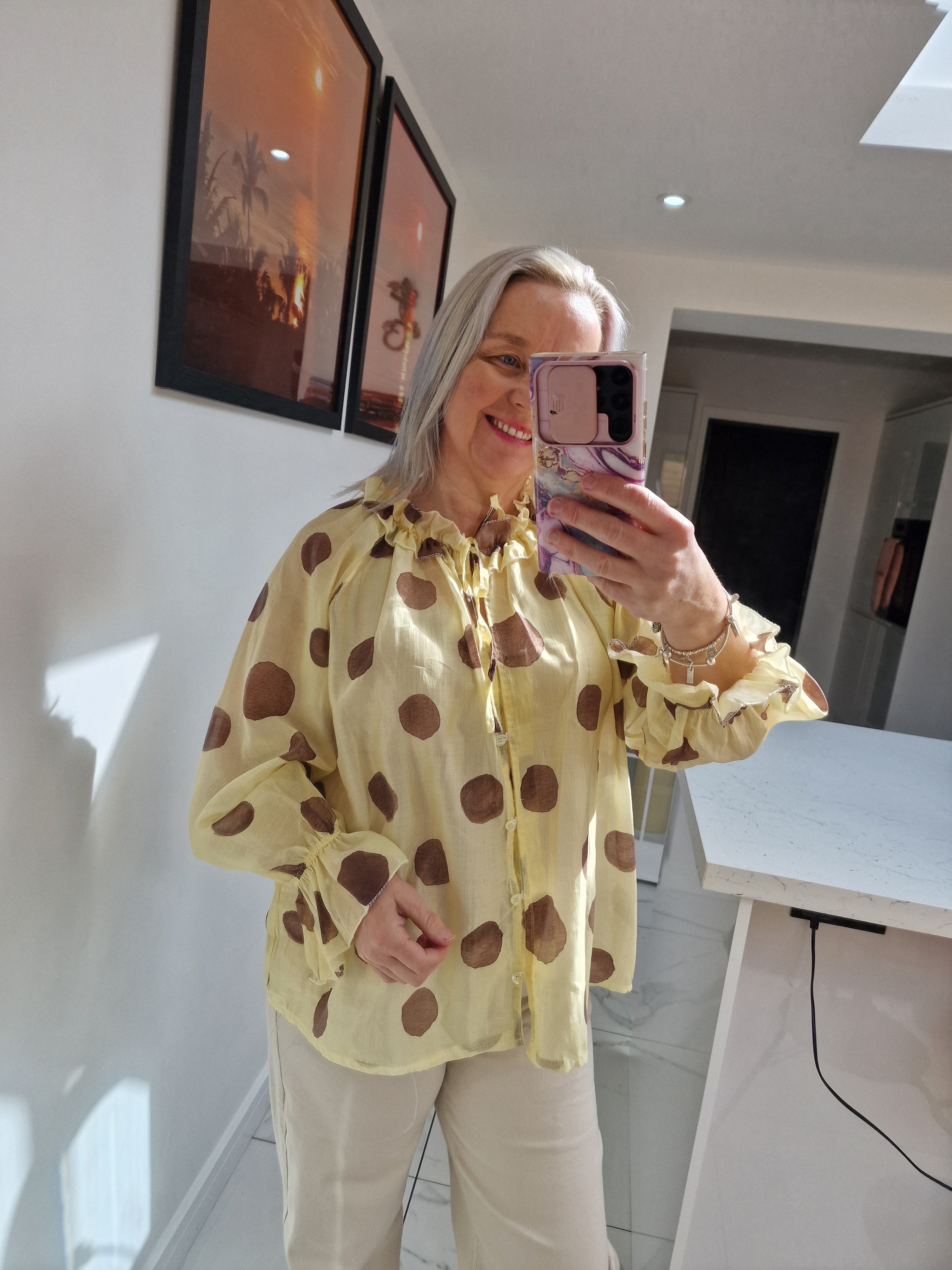 Penny spot blouse.