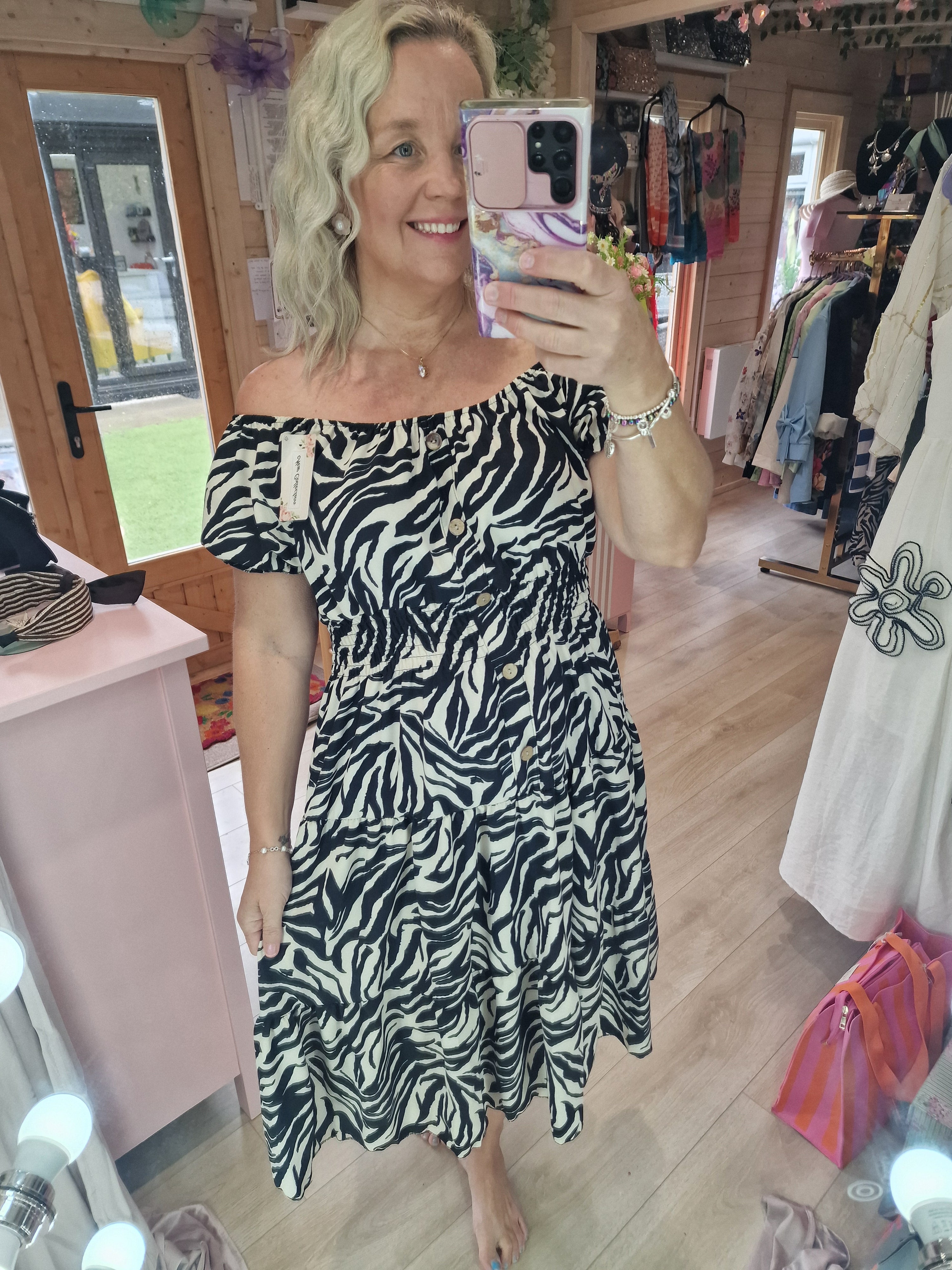 Animal midi dress
