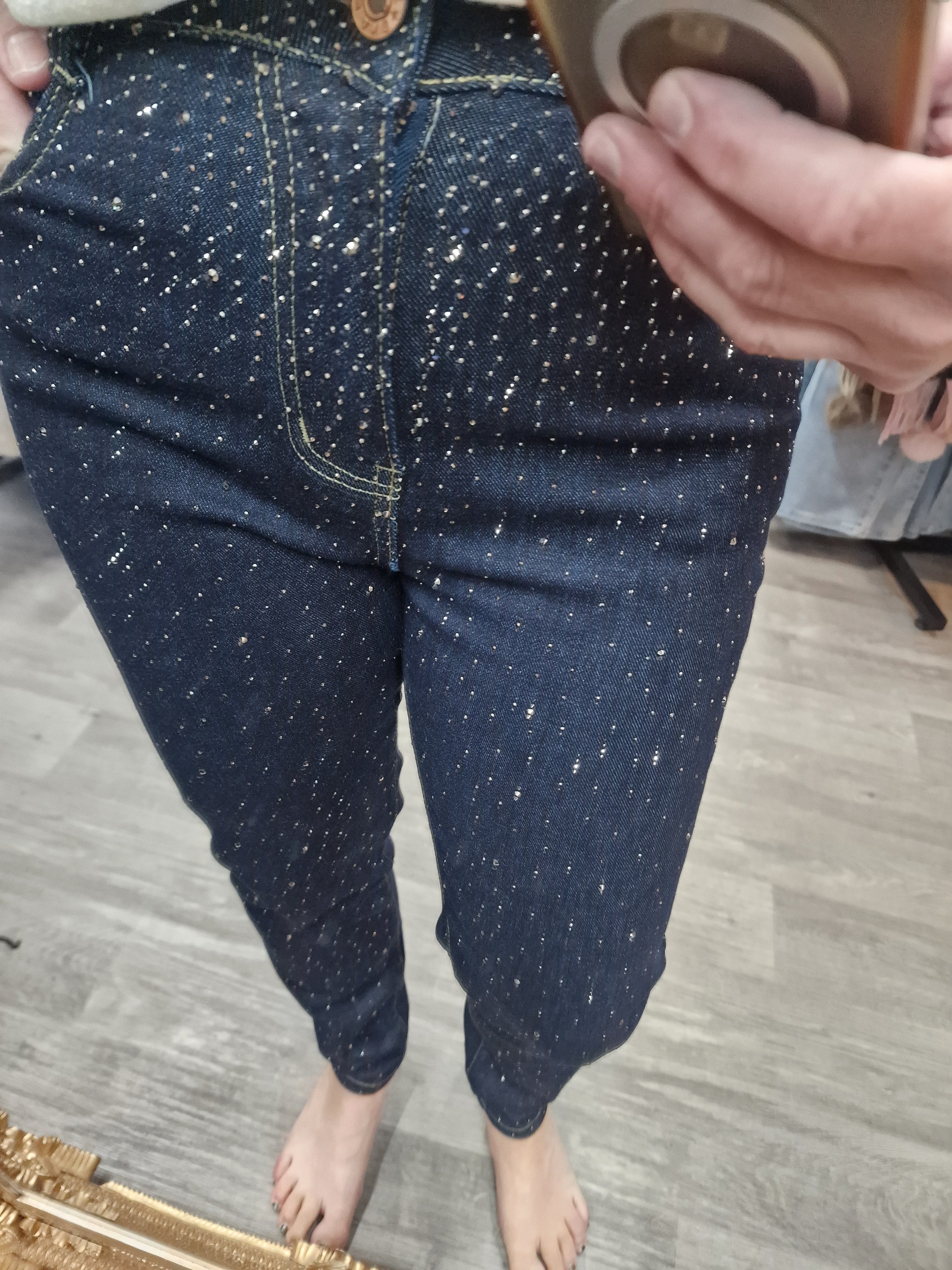 Sparkle dark denim jeans