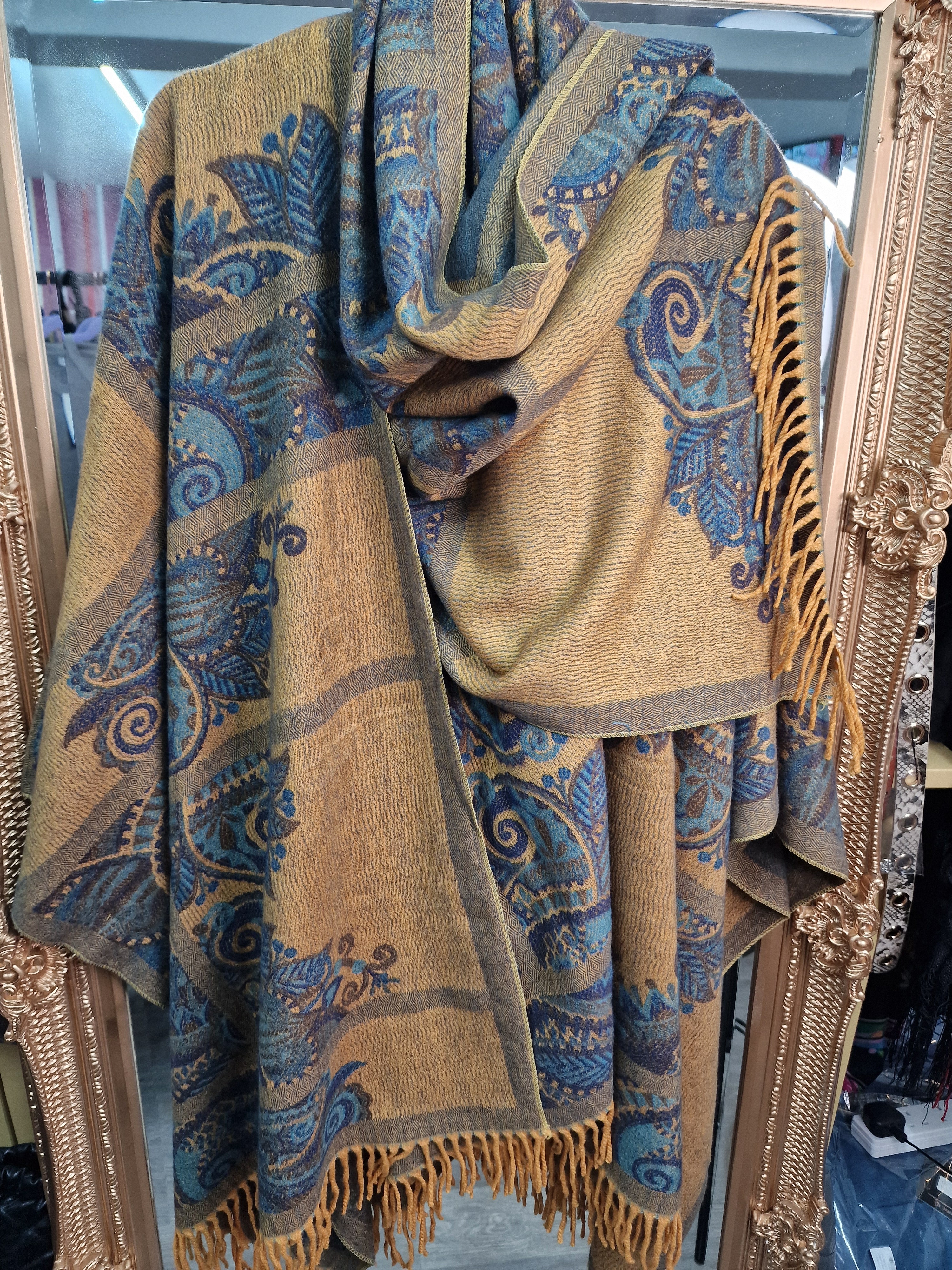 Poncho with matching scarf