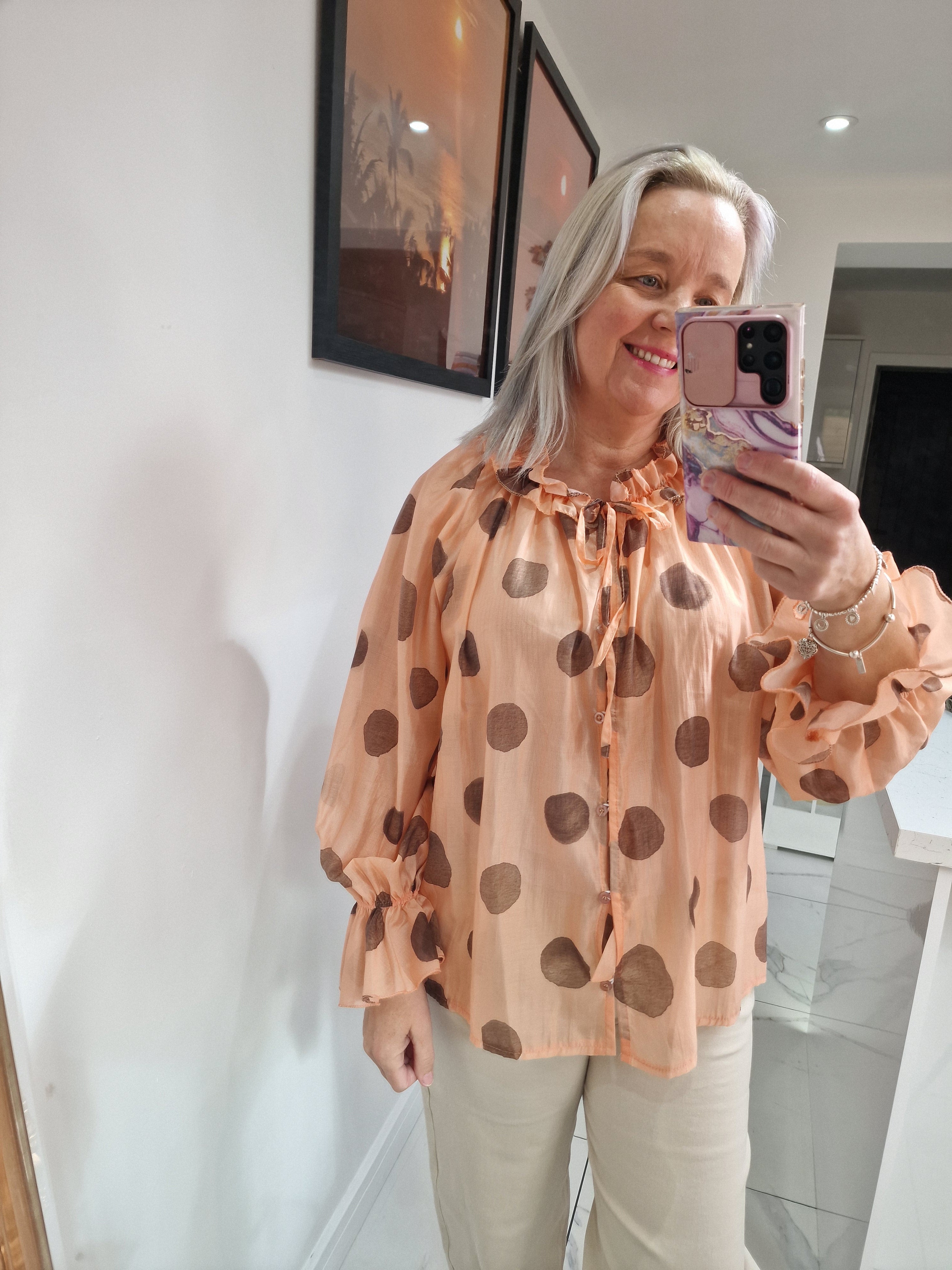 Penny spot blouse.