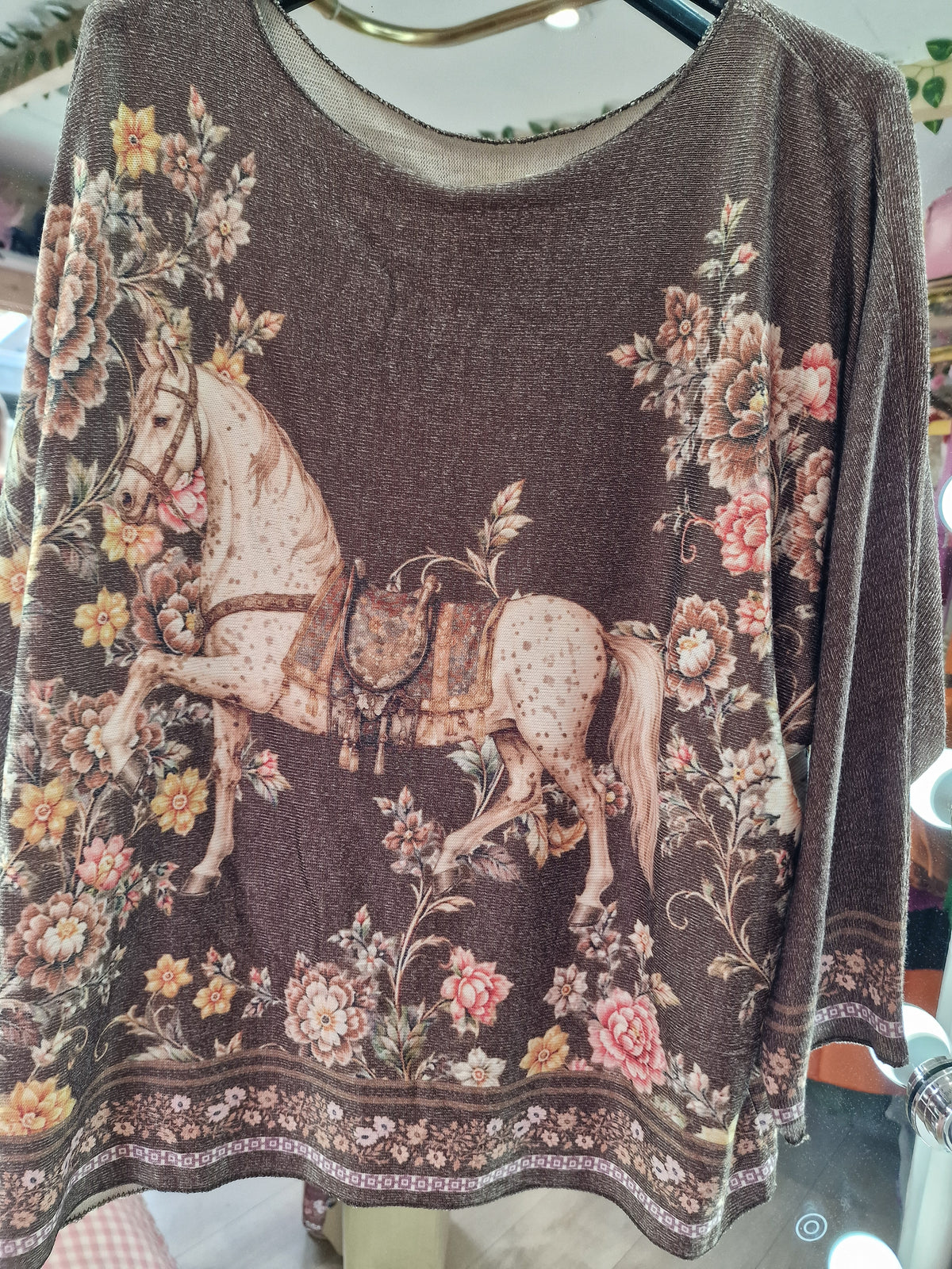 *lightweight horse print jumper