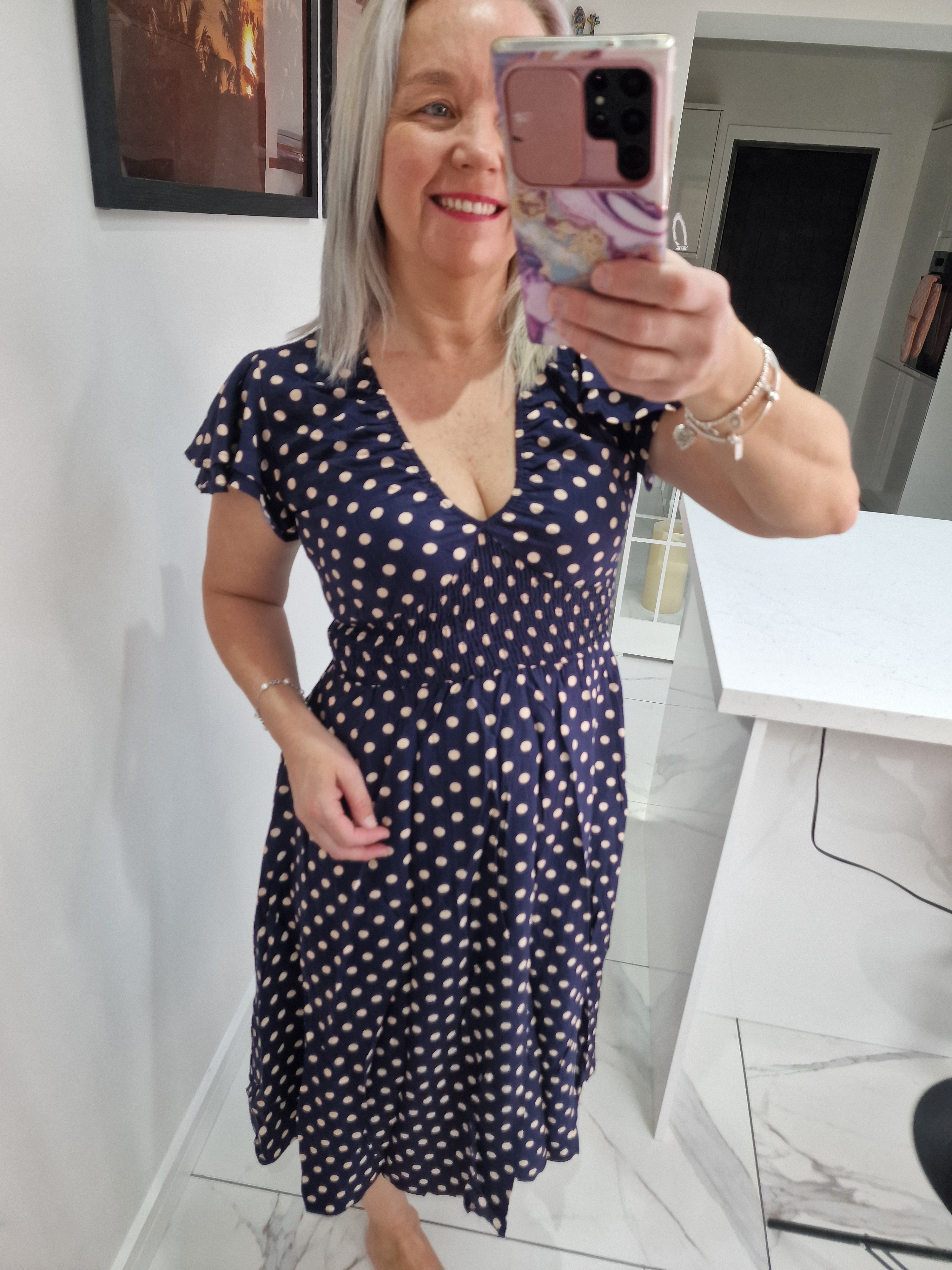Pam poka dot dress