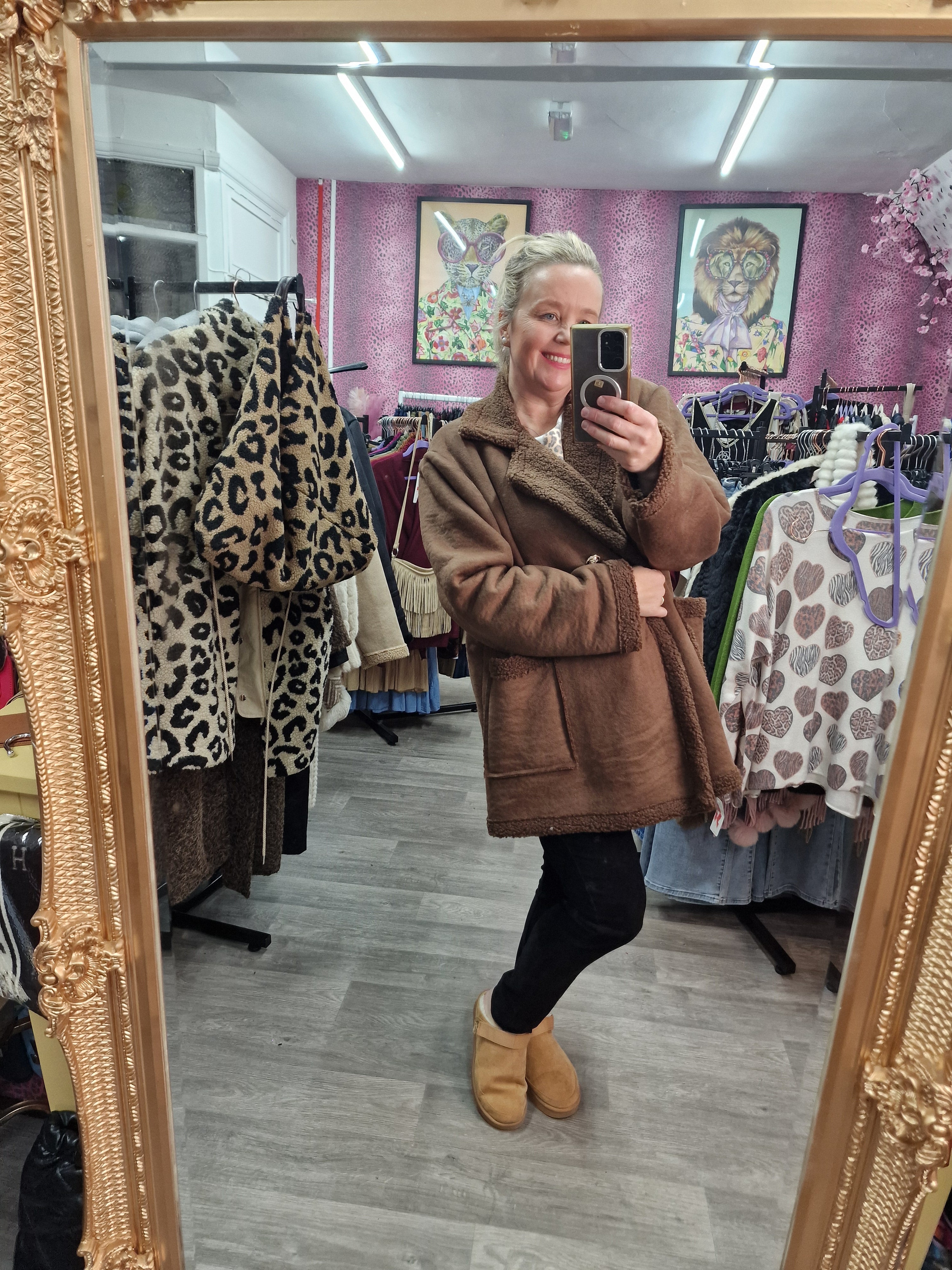 Lila fleece lined jacket