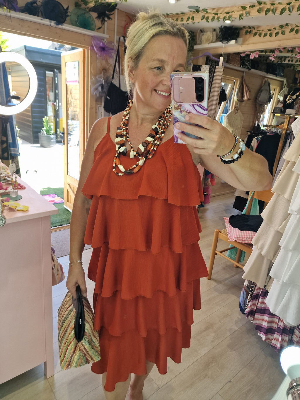 Faye frill layer dress