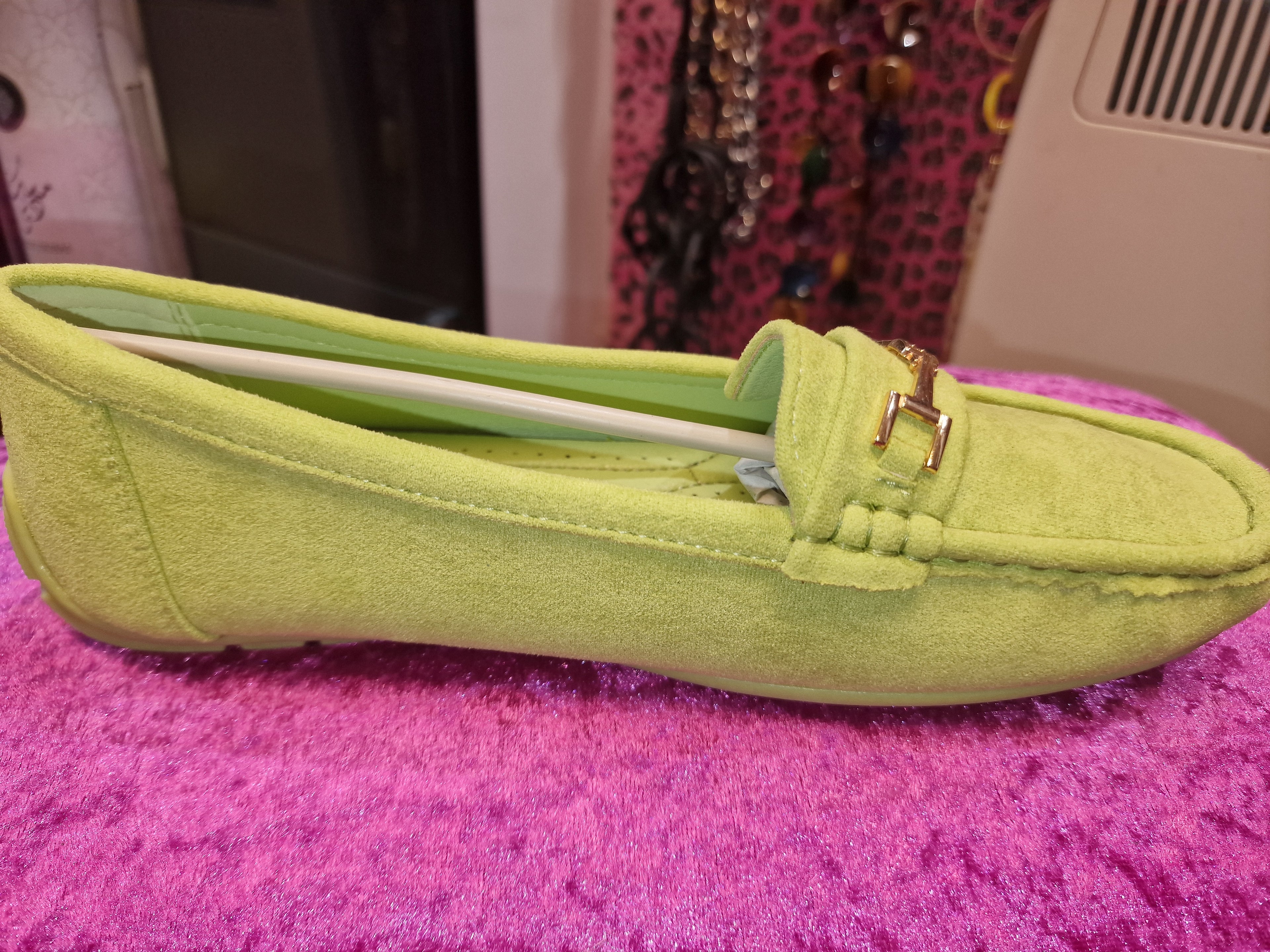 Lime comfy loafer