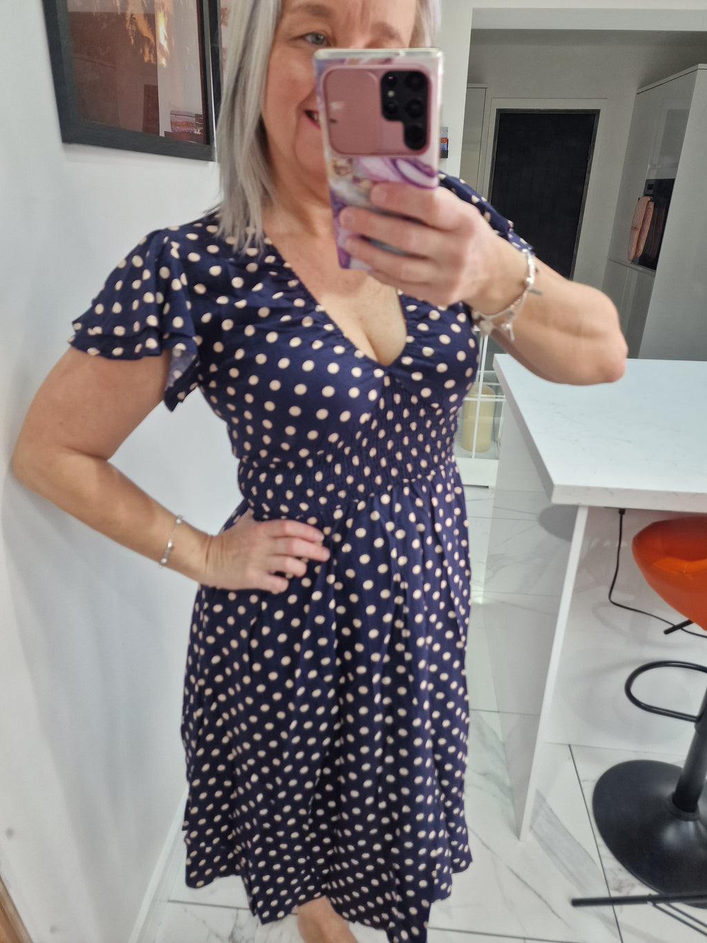 Pam poka dot dress