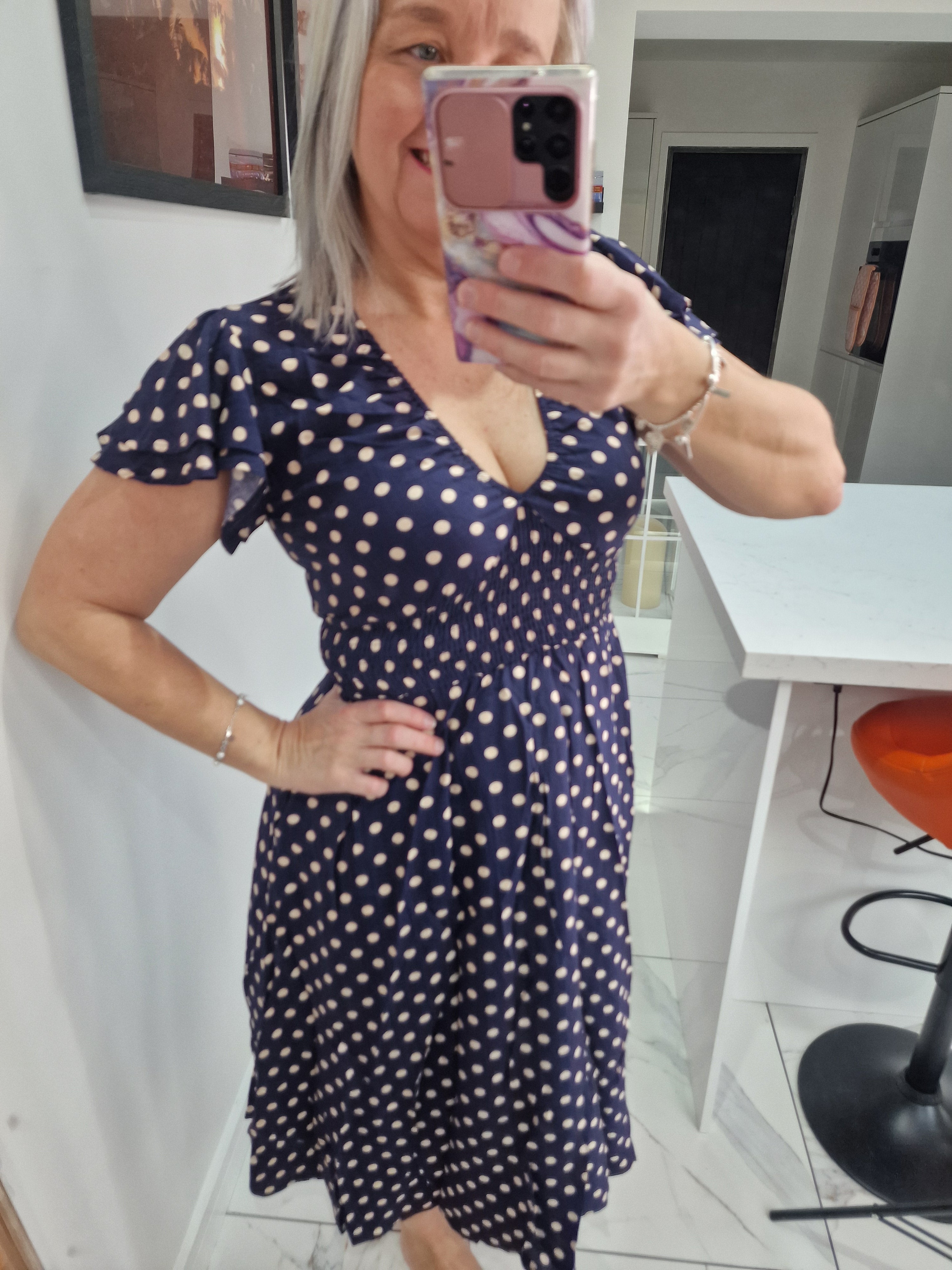 Pam poka dot dress