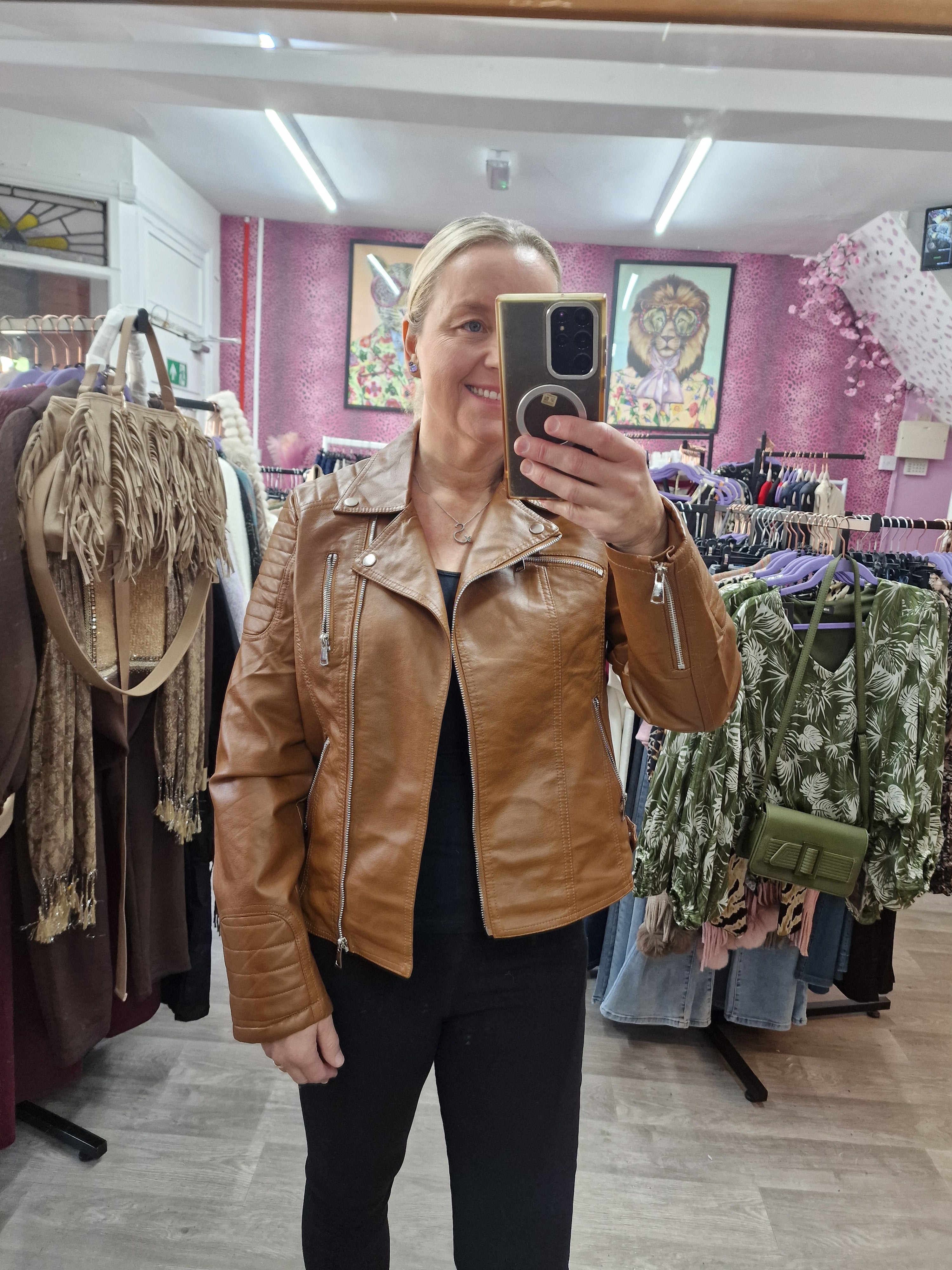 Faith pu biker jacket