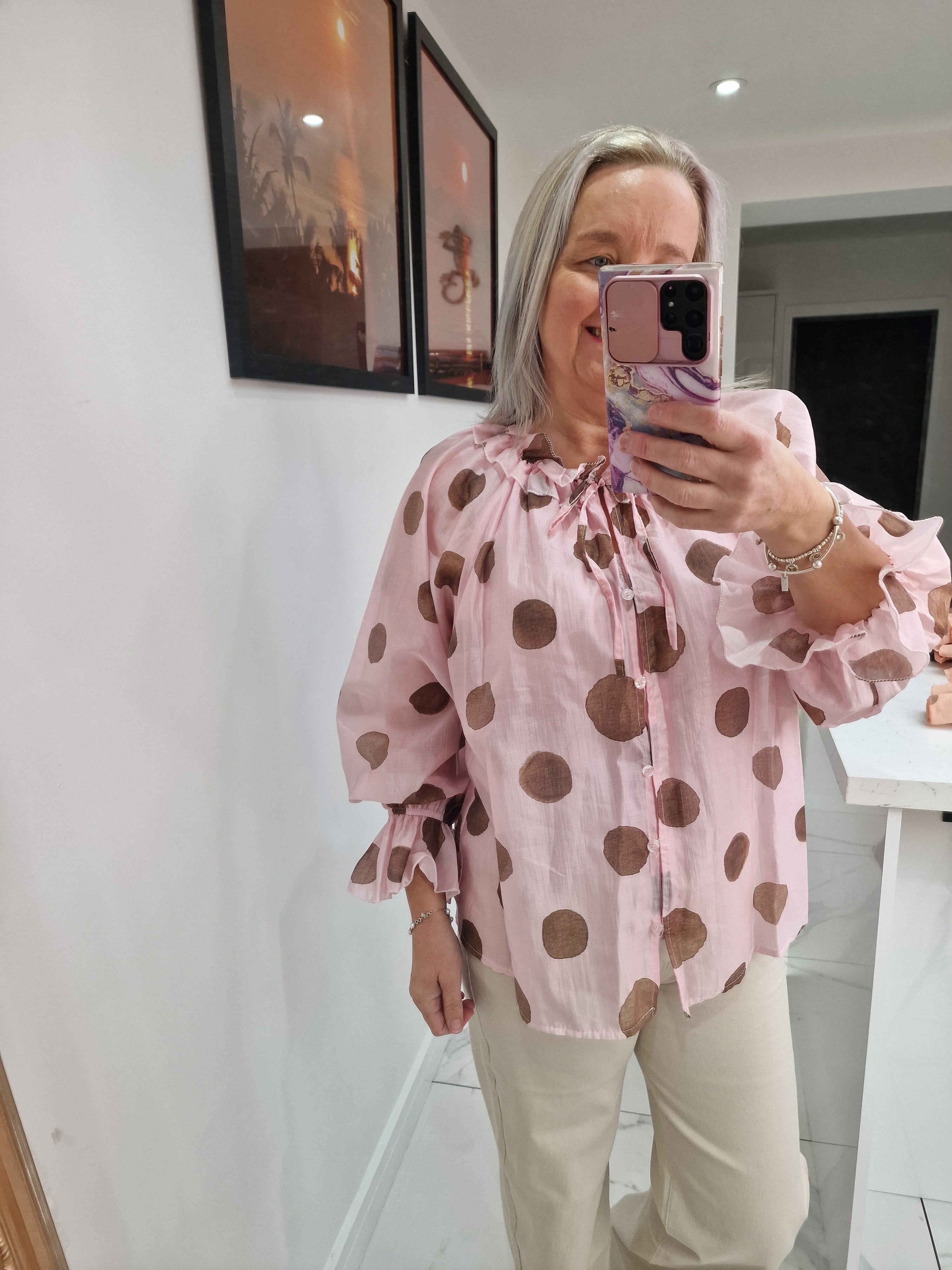 Penny spot blouse.