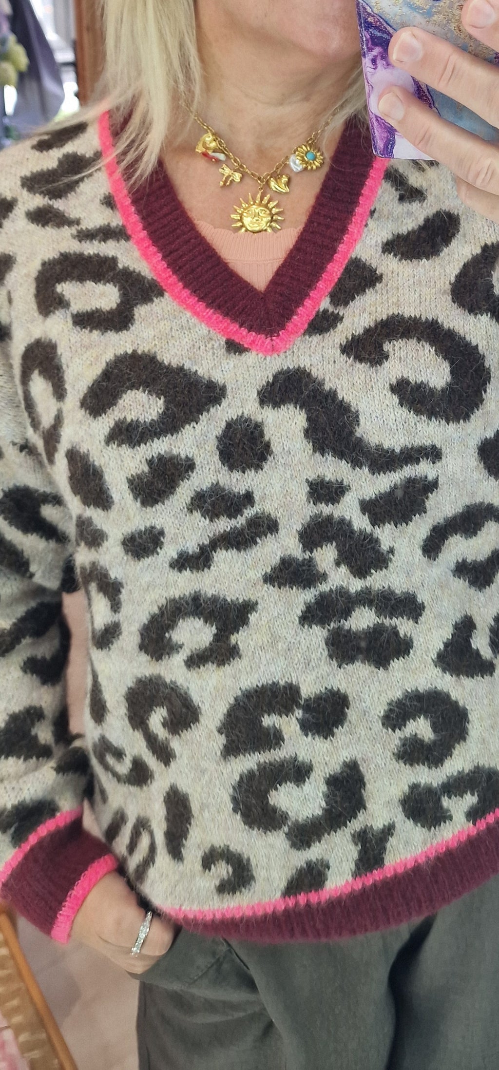 Animal soft knit jumper