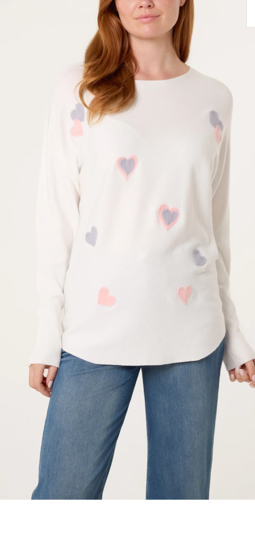 Ribbed heart jumper