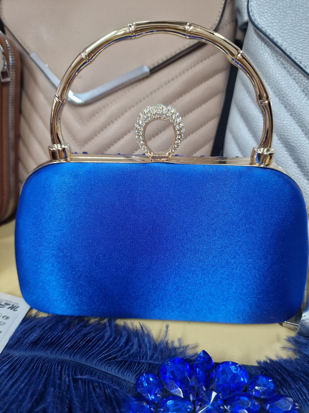 Dimante blue handbag