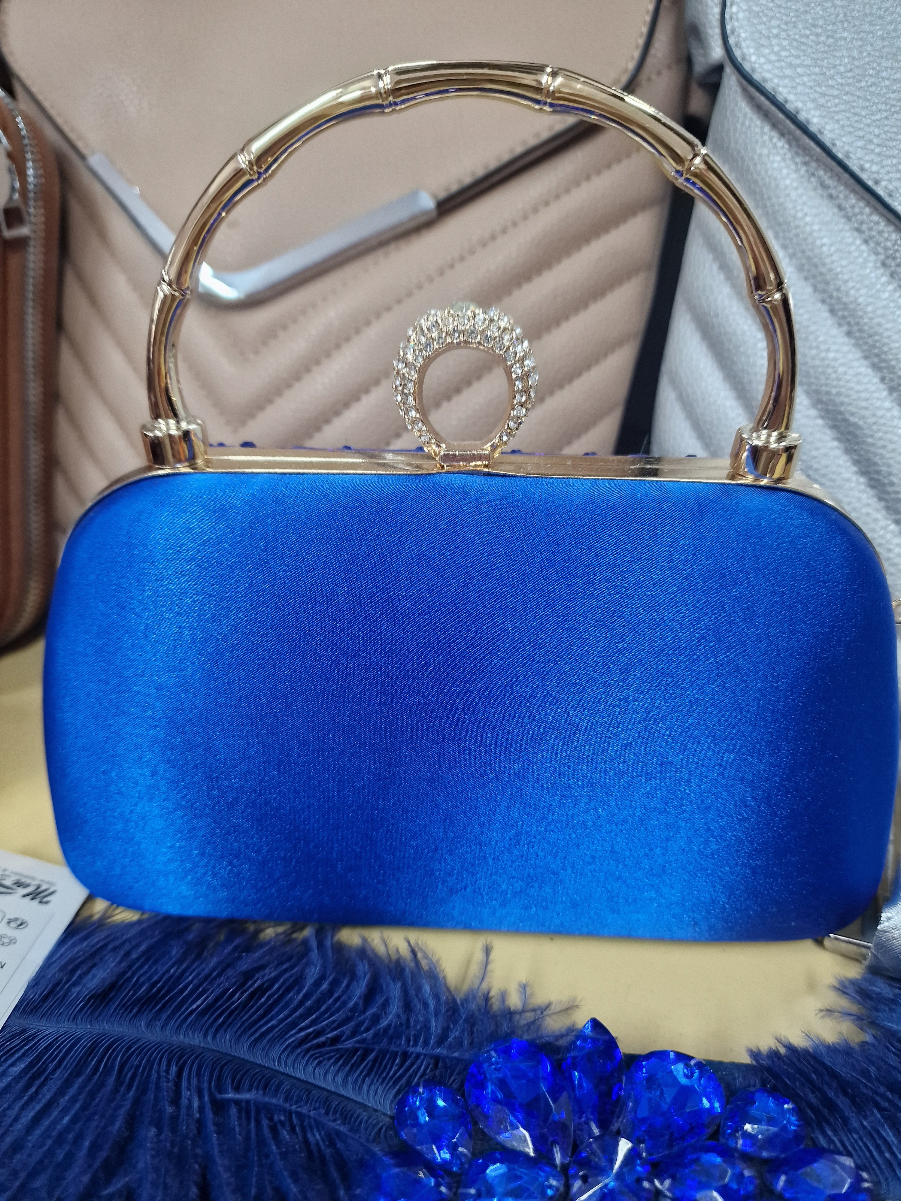 Dimante blue handbag
