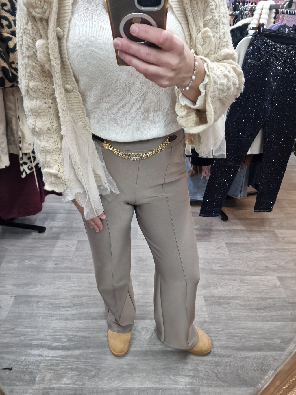 Gem stretch pants