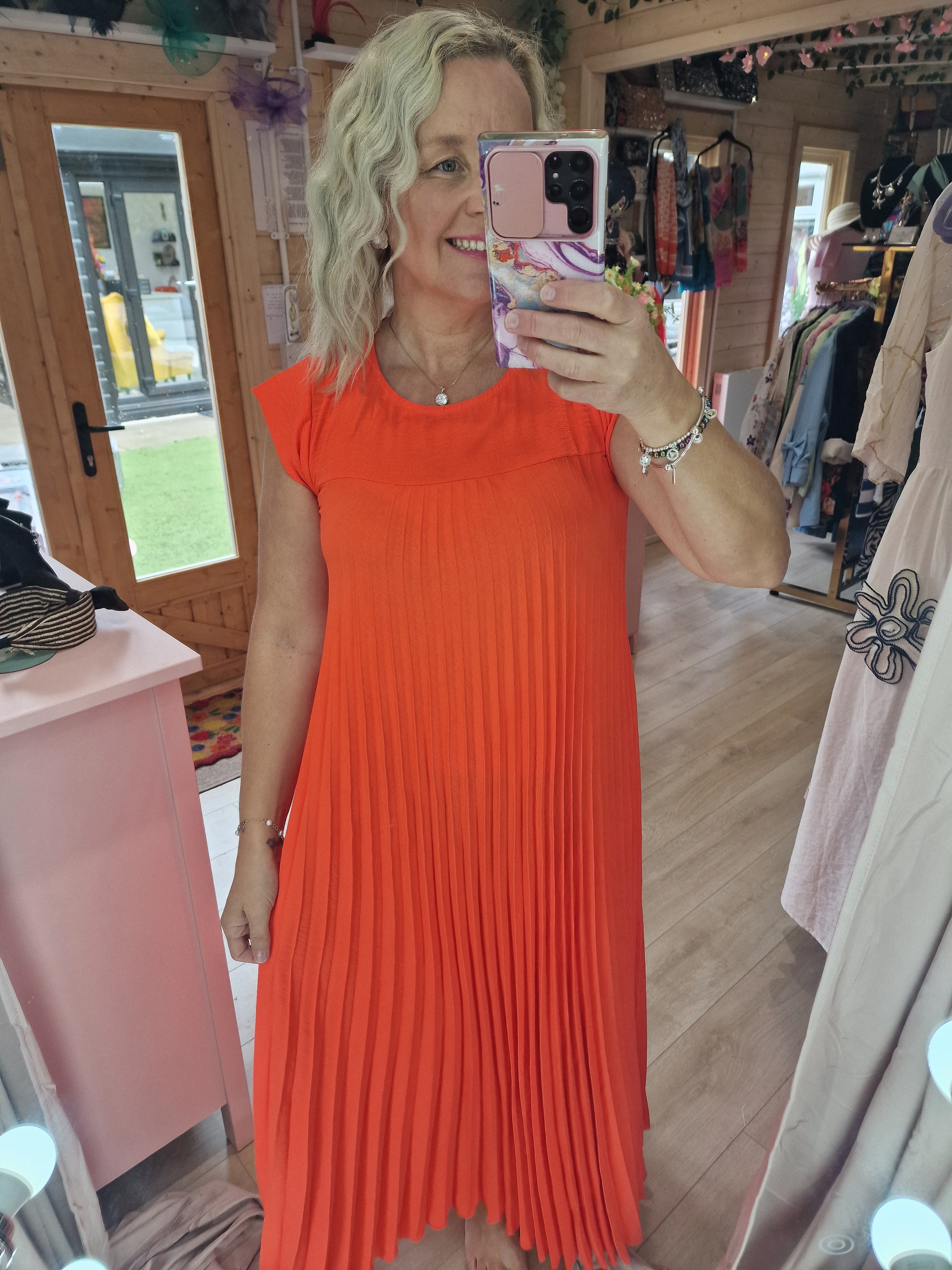 Maxi pleated dress