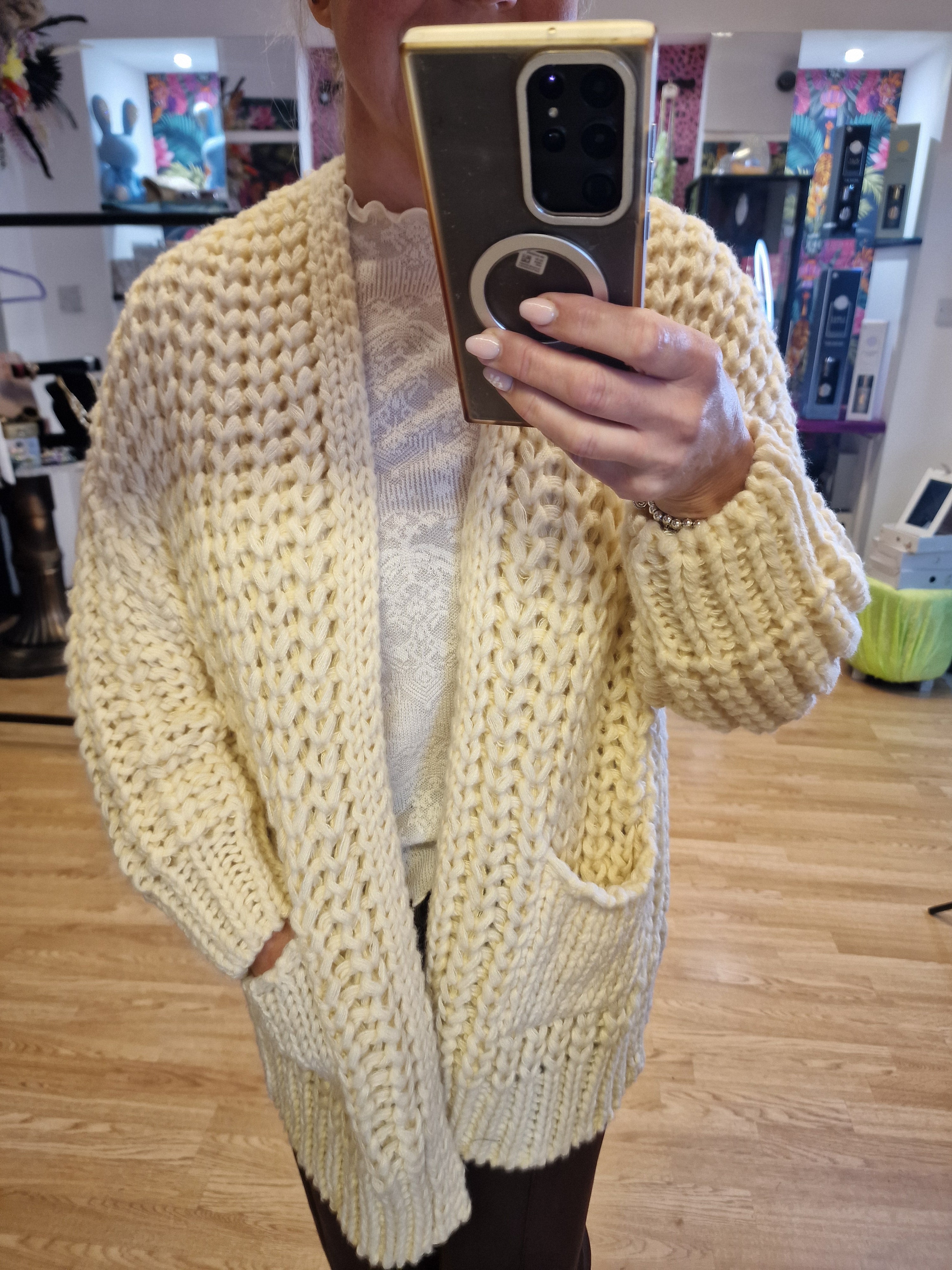 Nee chunky knit cardigan