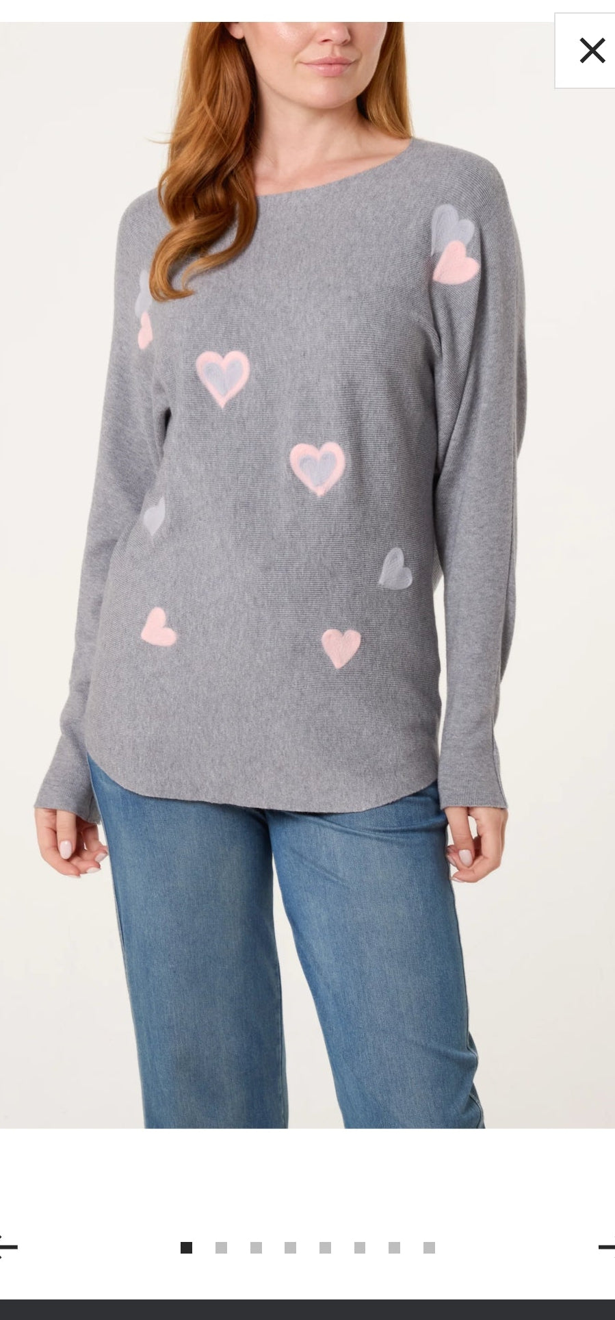 Ribbed heart jumper