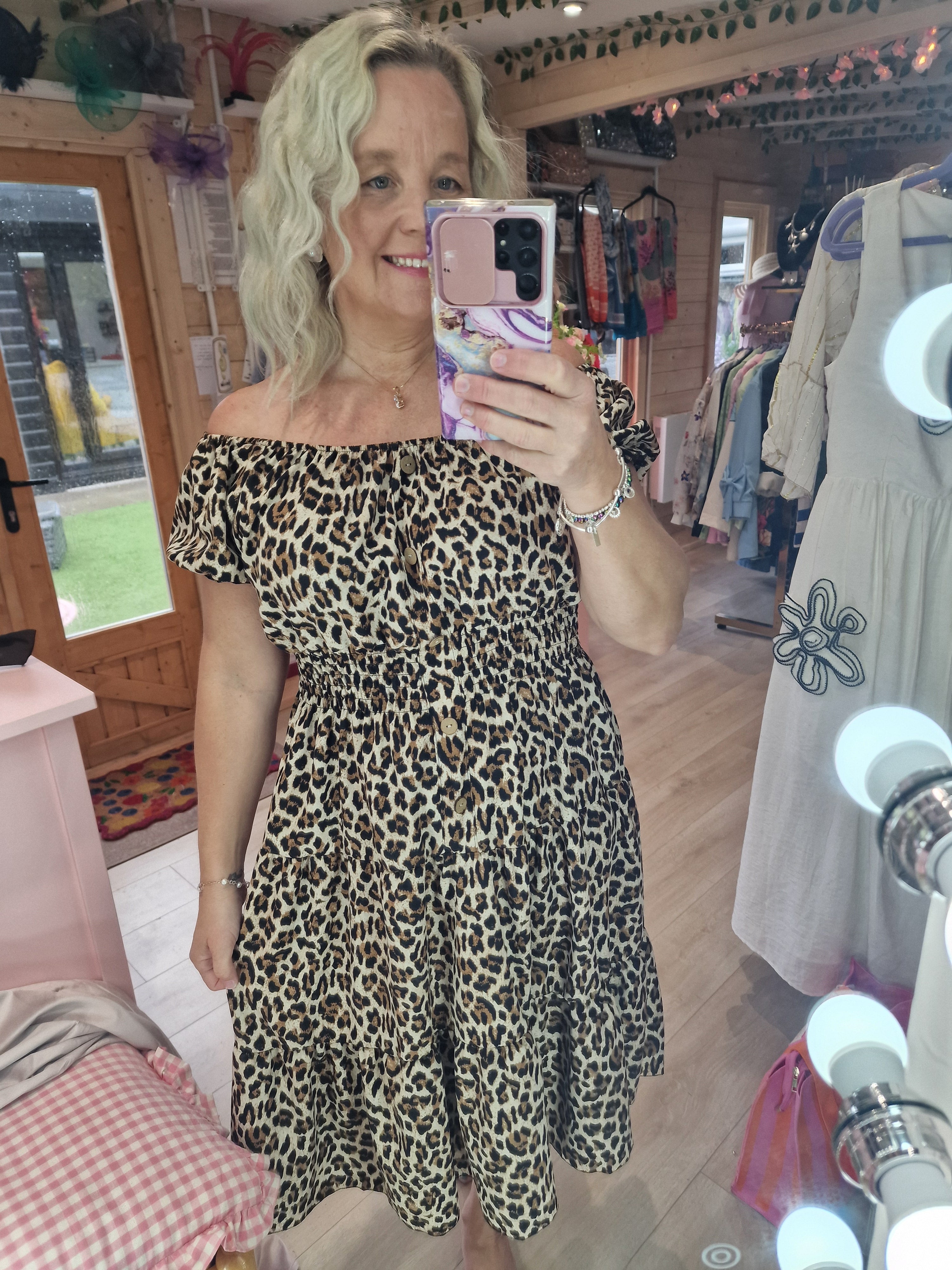 Animal midi dress
