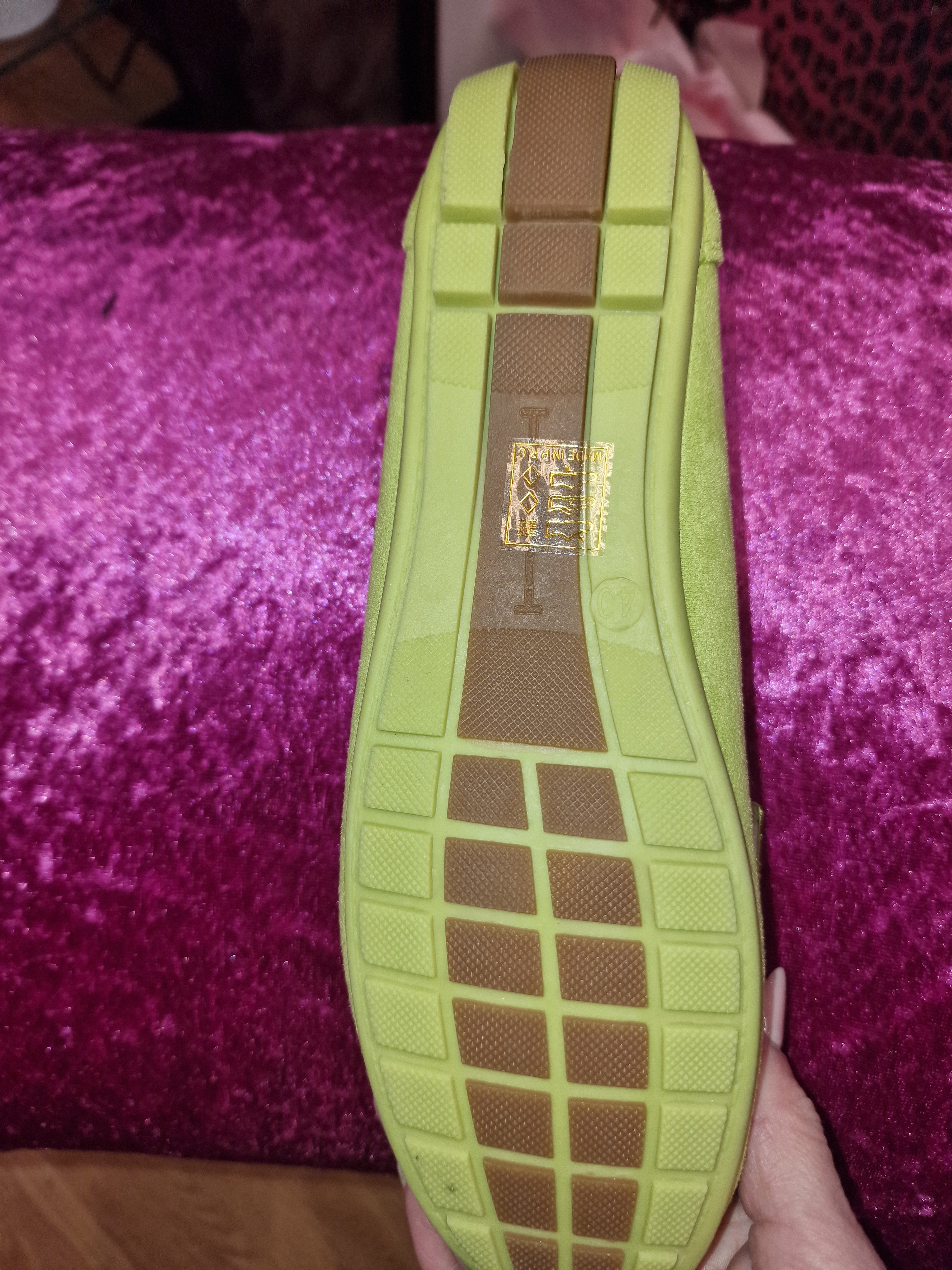Lime comfy loafer