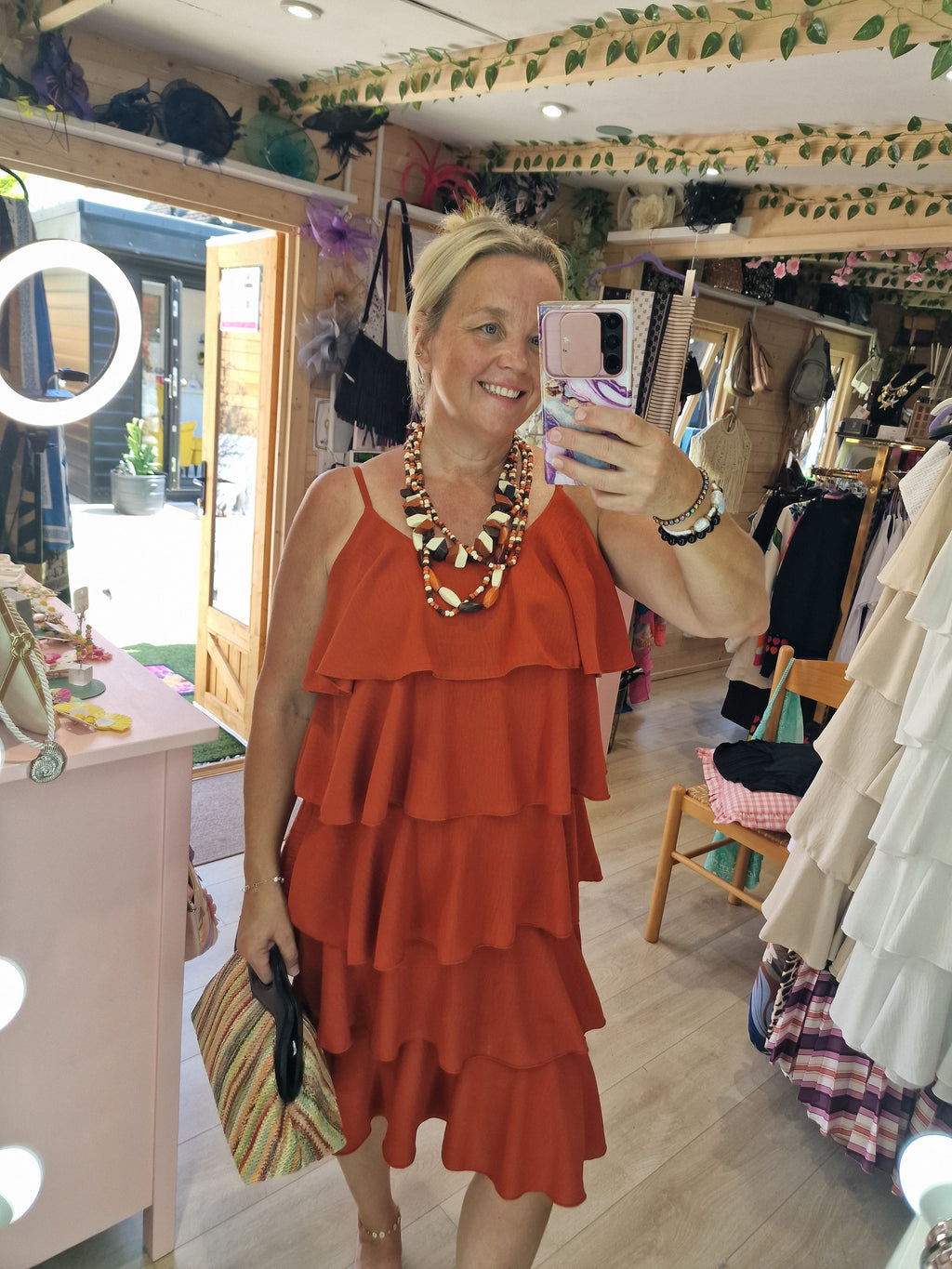 Faye frill layer dress